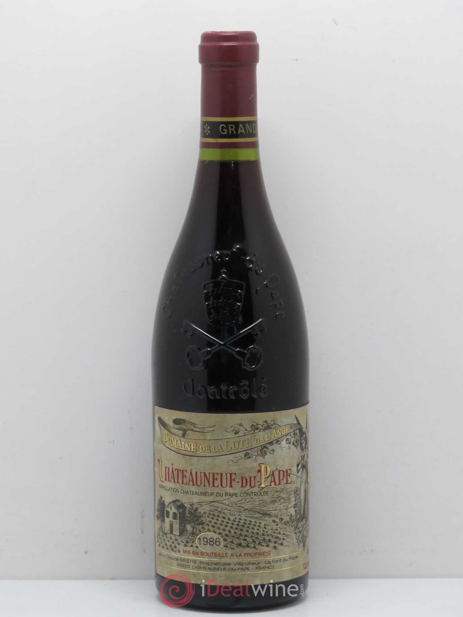 Châteauneuf-du-Pape Domaine De La Côte De L'Ange 1986 - Posten von 1 Flasche - 0