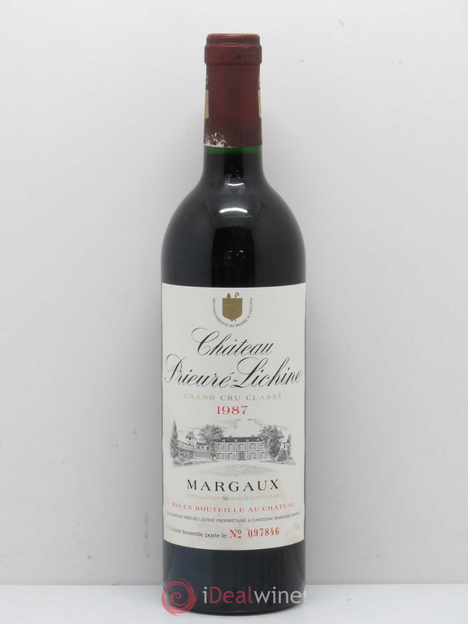 Château Prieuré Lichine 4ème Grand Cru Classé 1987 - Lot de 1 bouteille - 0