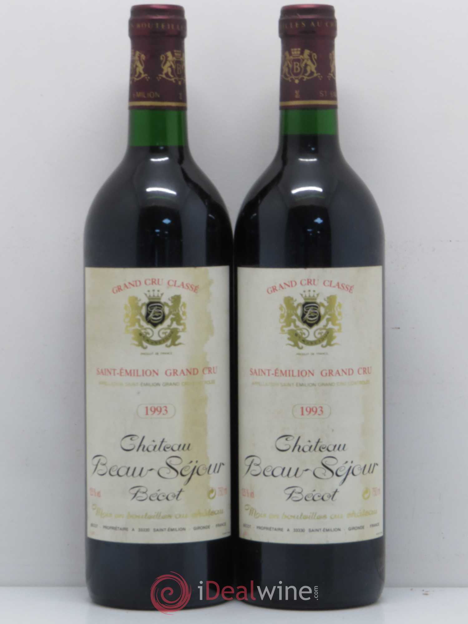 Château Beau-Séjour Bécot 1er Grand Cru Classé B 1993 - Lot de 5 bouteilles - 2