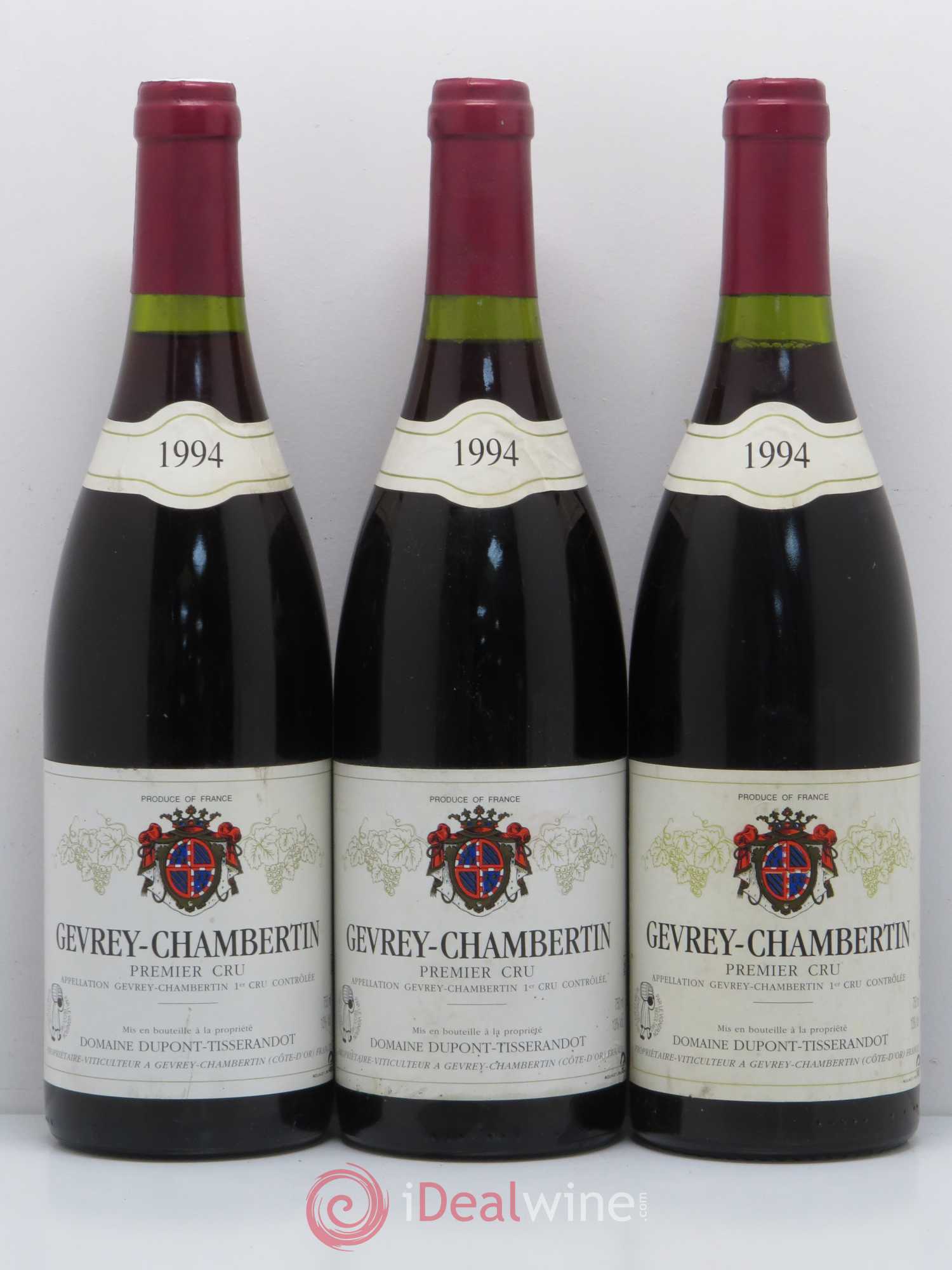 Gevrey-Chambertin 1er Cru Dupont Tisserandot (sans prix de réserve) 1994 - Posten von 3 Flaschen - 0