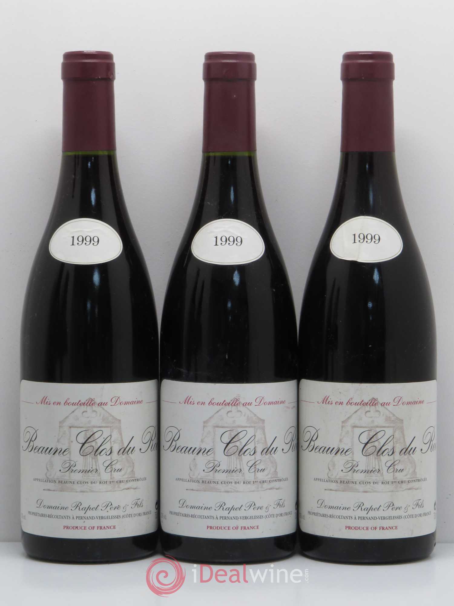 Beaune 1er Cru Clos Du Roy Rapet Pere Et Fils 1999 - Posten von 5 Flaschen - 1