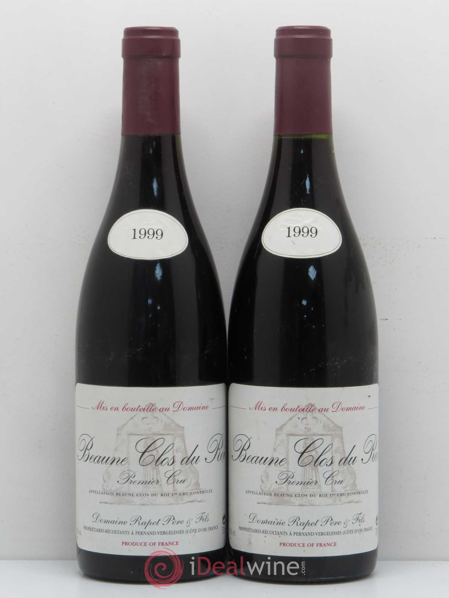 Beaune 1er Cru Clos Du Roy Rapet Pere Et Fils 1999 - Posten von 5 Flaschen - 2