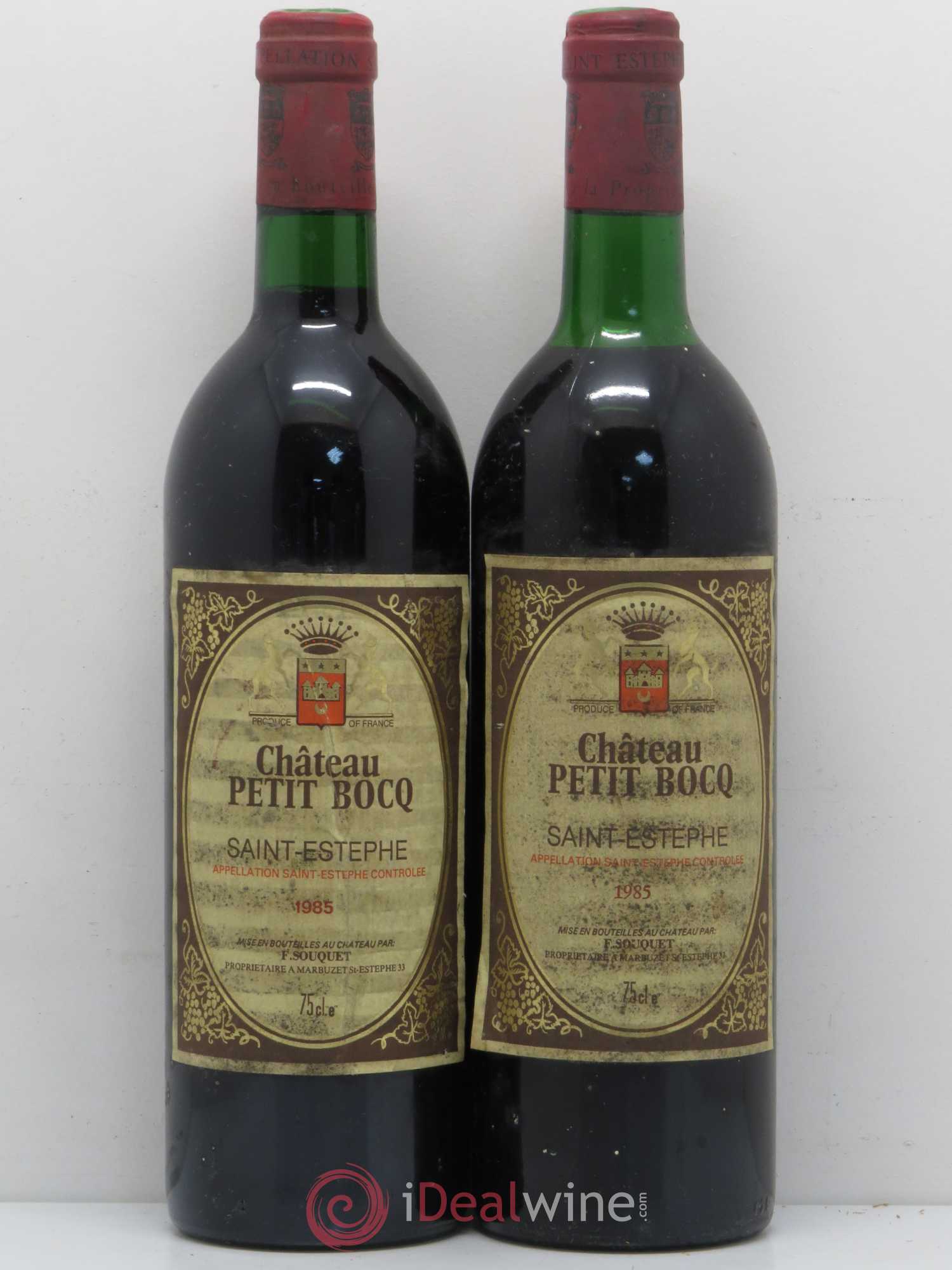 Château Petit Bocq Cru Bourgeois 1985 - Lot de 2 bouteilles - 0