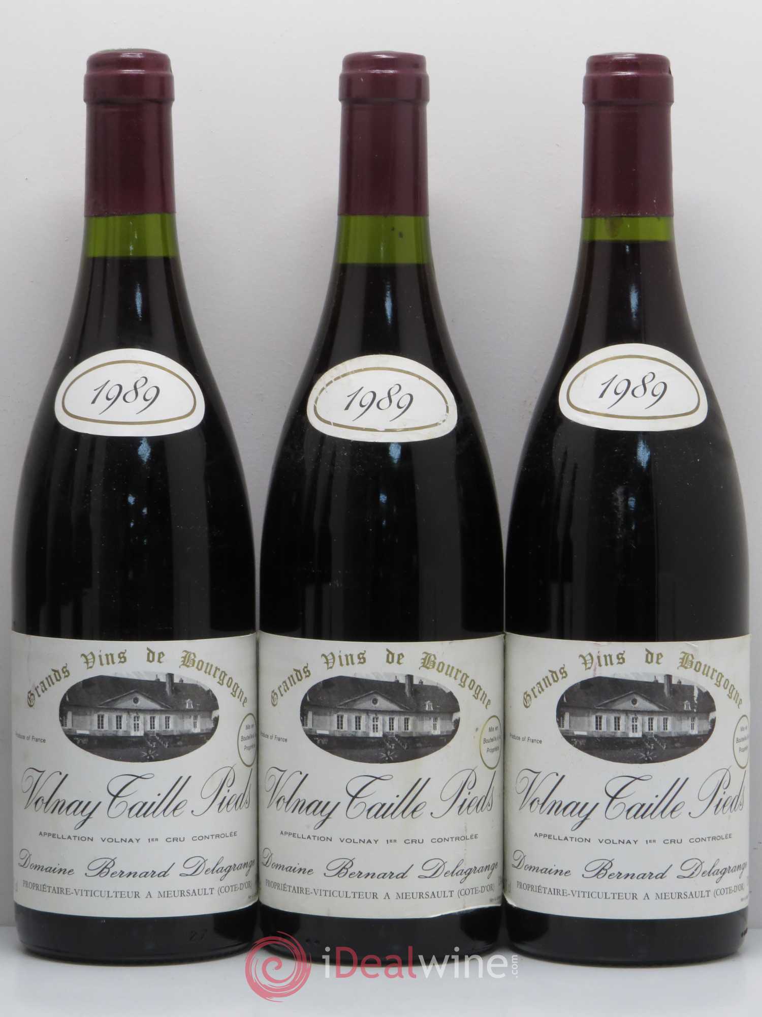 Volnay 1er Cru Taillepied Bernard Delagrange 1989 - Posten von 6 Flaschen - 1