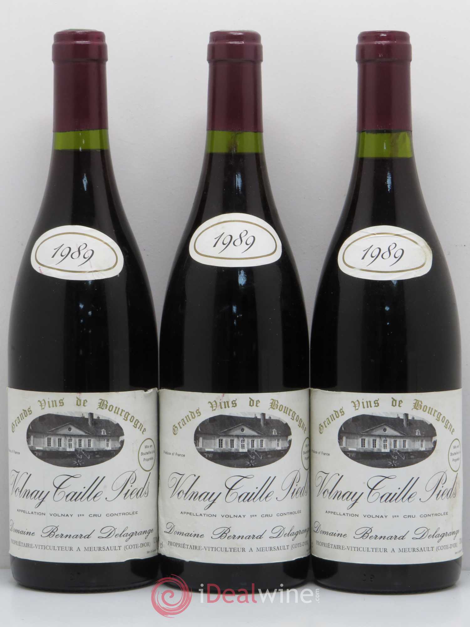 Volnay 1er Cru Taillepied Bernard Delagrange 1989 - Posten von 6 Flaschen - 2
