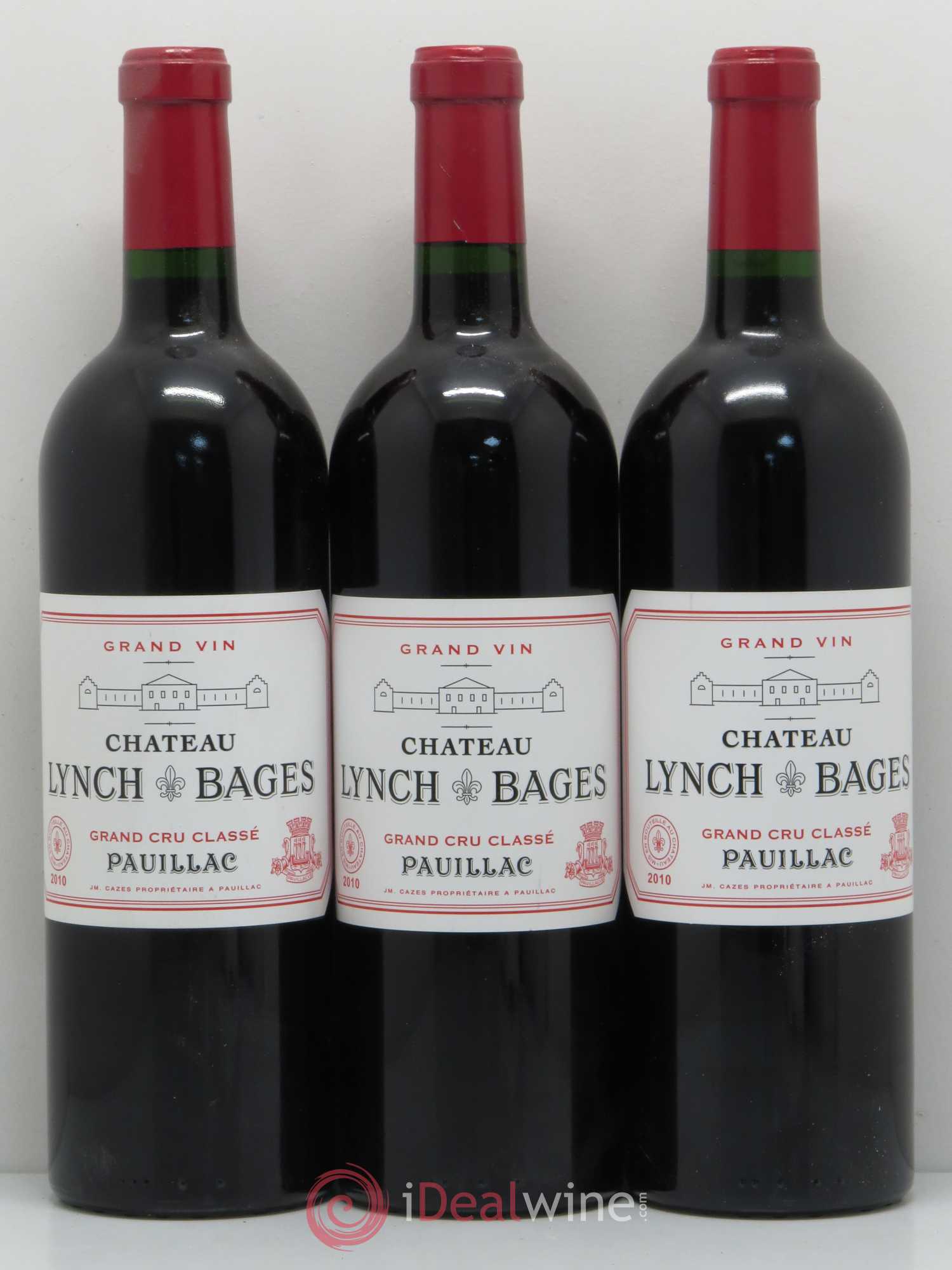 Château Lynch Bages 5ème Grand Cru Classé 2010 - Lot de 3 bouteilles - 0