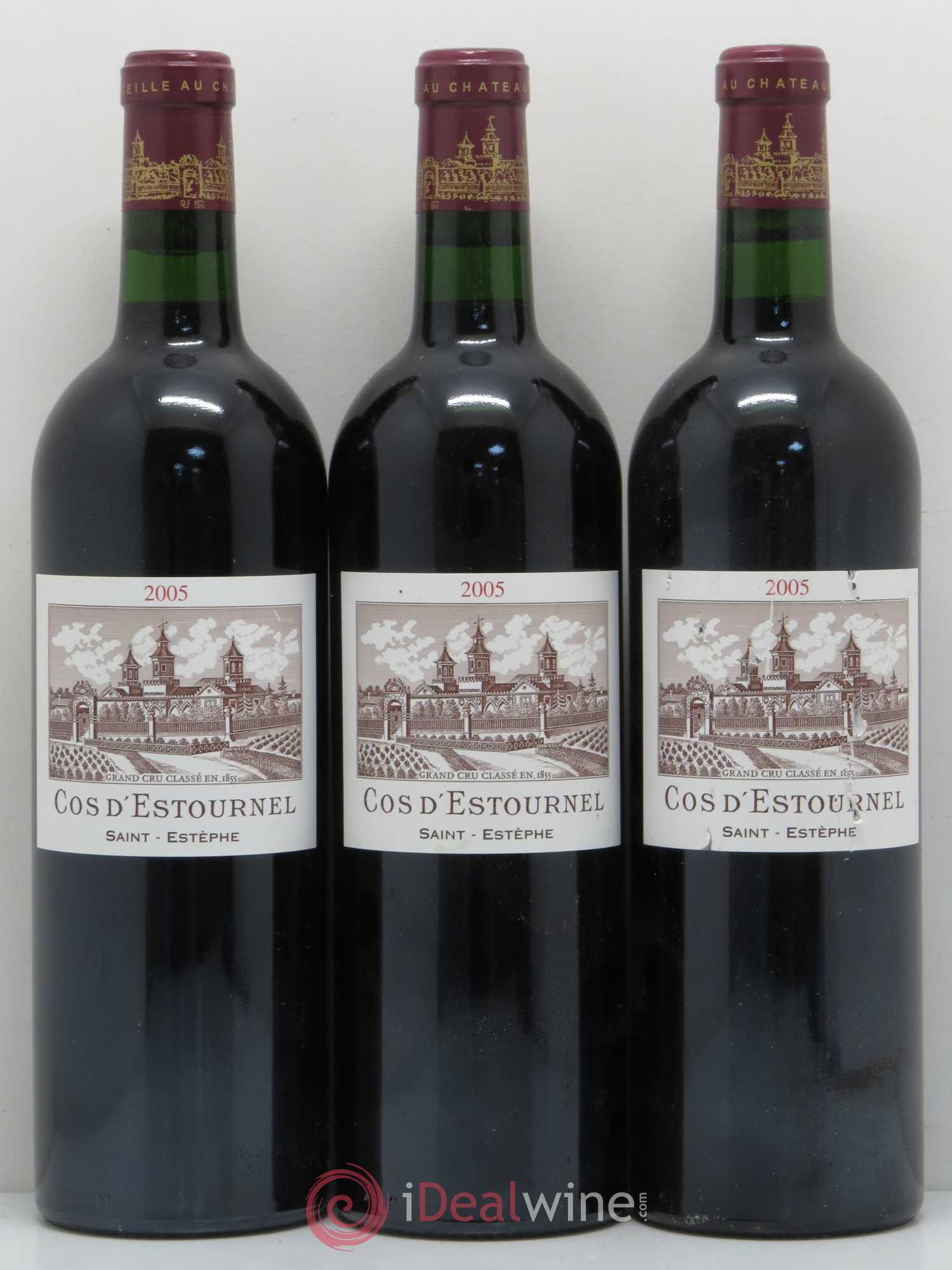 Cos d'Estournel 2ème Grand Cru Classé 2005 - Lot de 3 bouteilles - 0