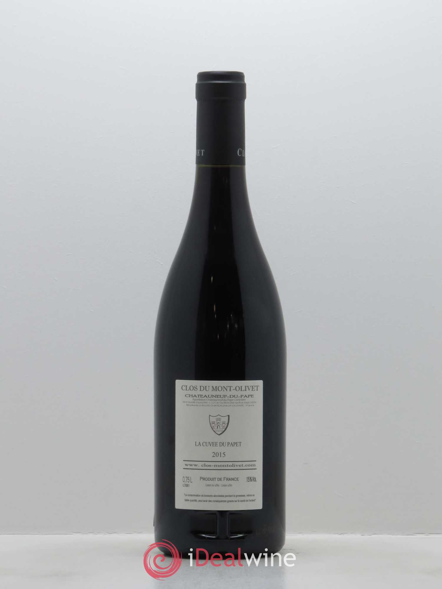 Châteauneuf-du-Pape Cuvée du Papet Clos du Mont-Olivet 2015 - Lot de 1 bouteille - 1