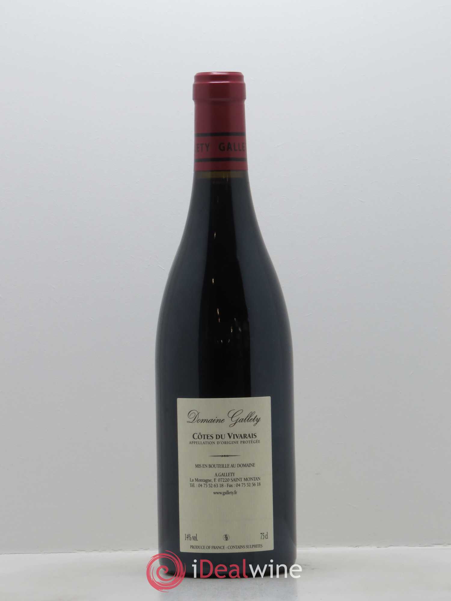 Côtes du Vivarais Gallety (Domaine) 2013 - Lot de 1 bouteille - 1