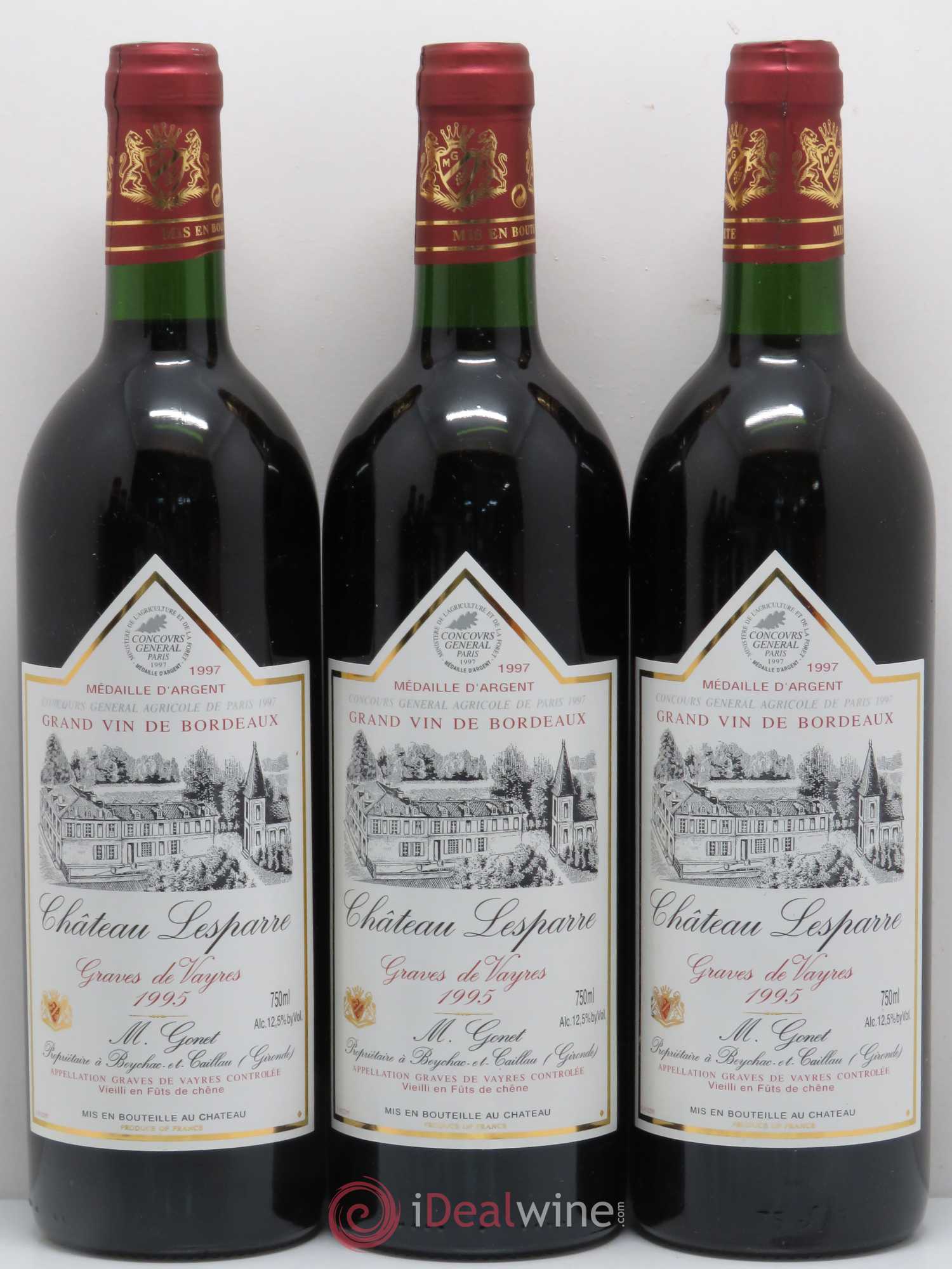 Bordeaux Château Lesparre 1995 - Posten von 6 Flaschen - 1