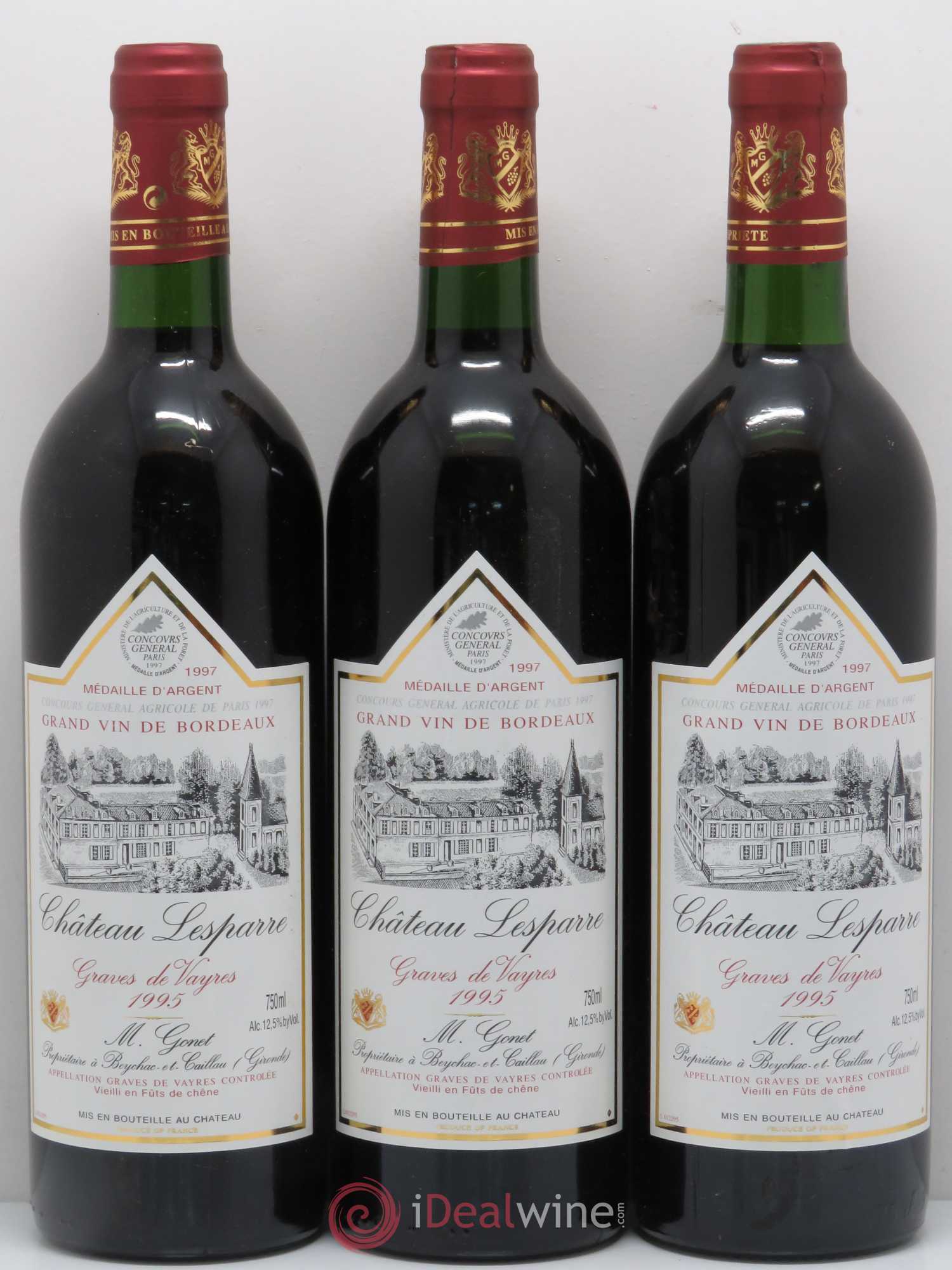 Bordeaux Château Lesparre 1995 - Posten von 6 Flaschen - 2