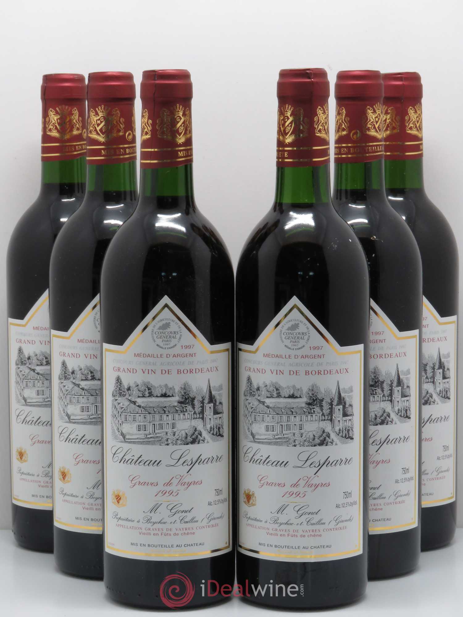 Bordeaux Château Lesparre 1995 - Posten von 6 Flaschen - 0