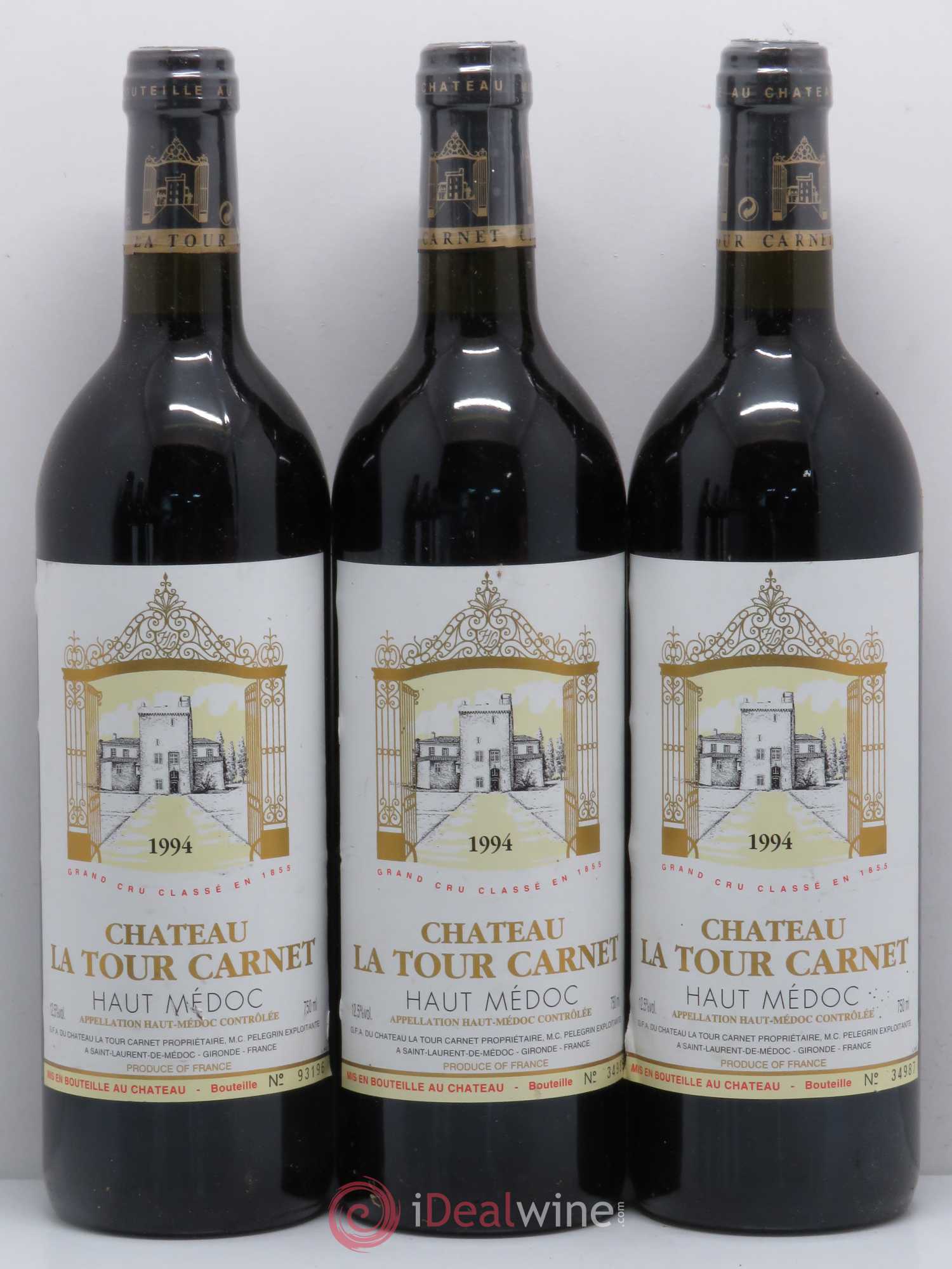 Château la Tour Carnet 4ème Grand Cru Classé 1994 - Lotto di 6 bottiglie - 1