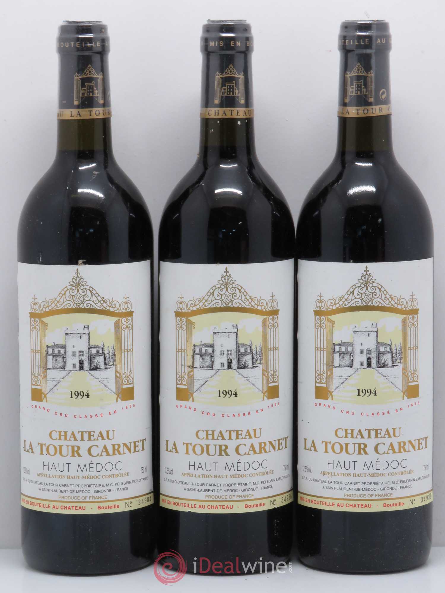 Château la Tour Carnet 4ème Grand Cru Classé 1994 - Lotto di 6 bottiglie - 2