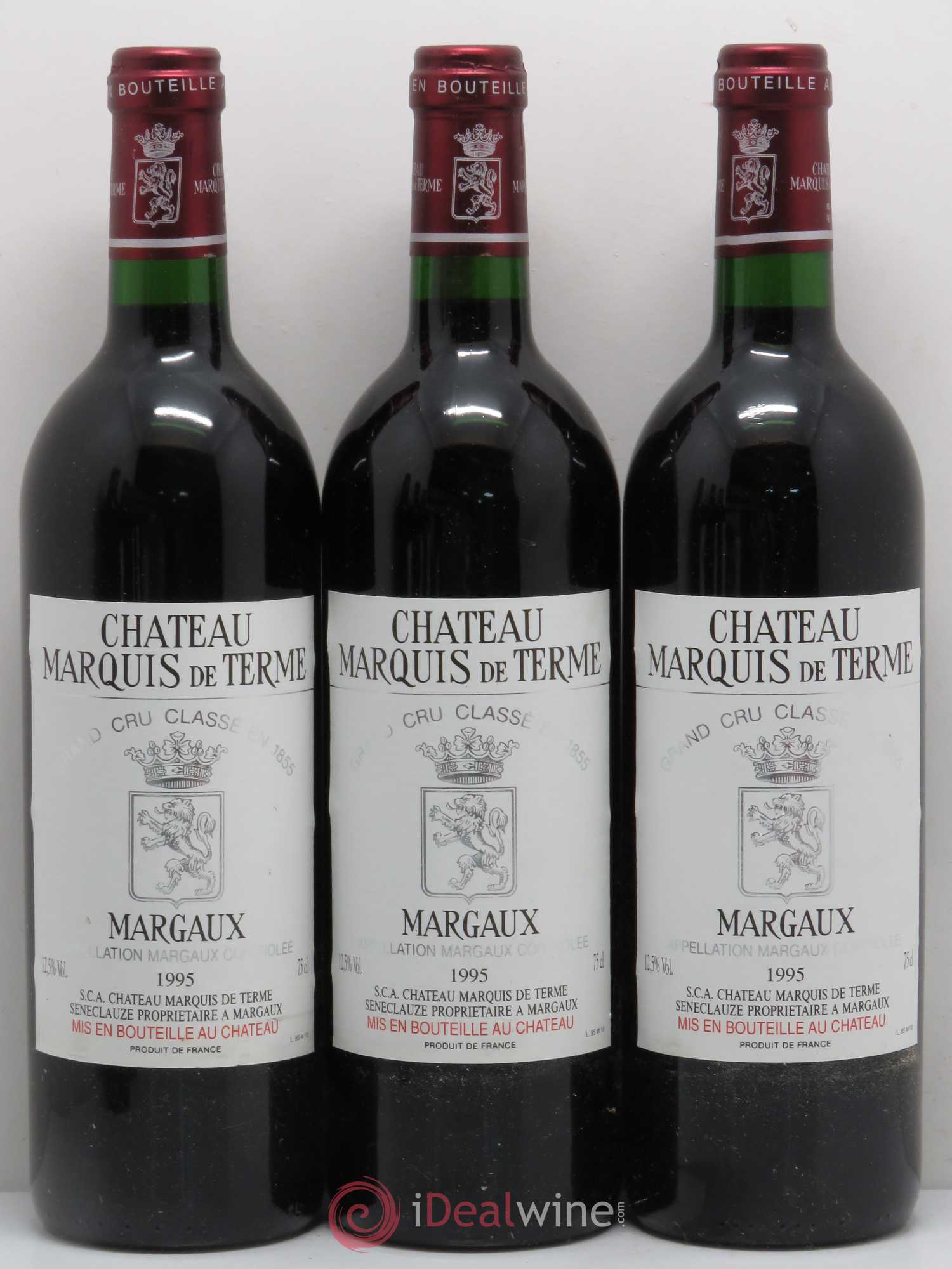 Château Marquis de Terme 4ème Grand Cru Classé 1995 - Lot de 6 bouteilles - 1