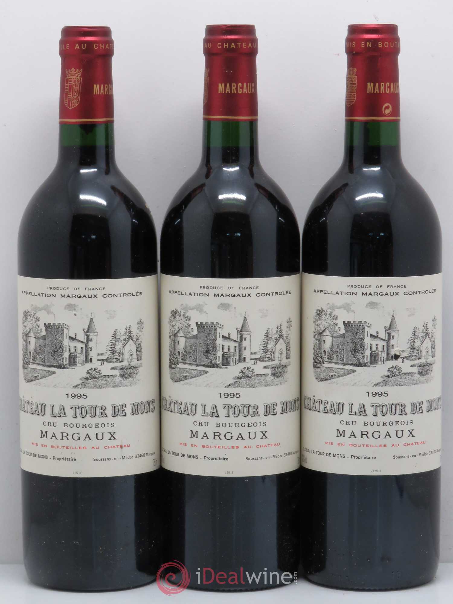 Château la Tour de Mons Cru Bourgeois 1995 - Lot de 6 bouteilles - 2