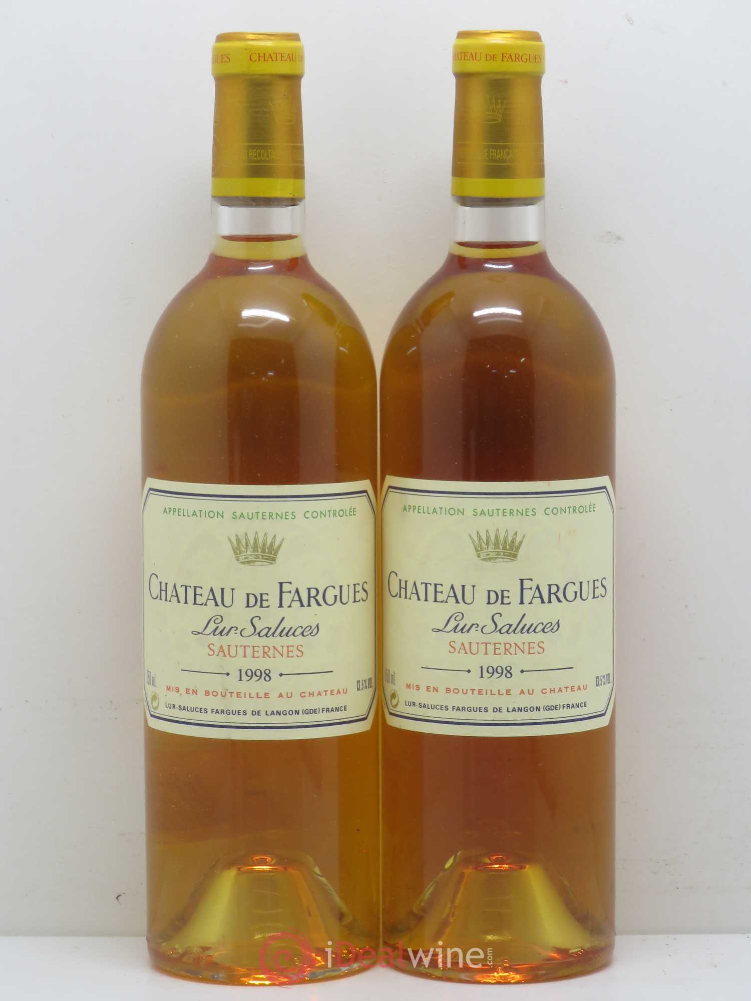 Château de Fargues 1998 - Lotto di 2 bottiglie - 0