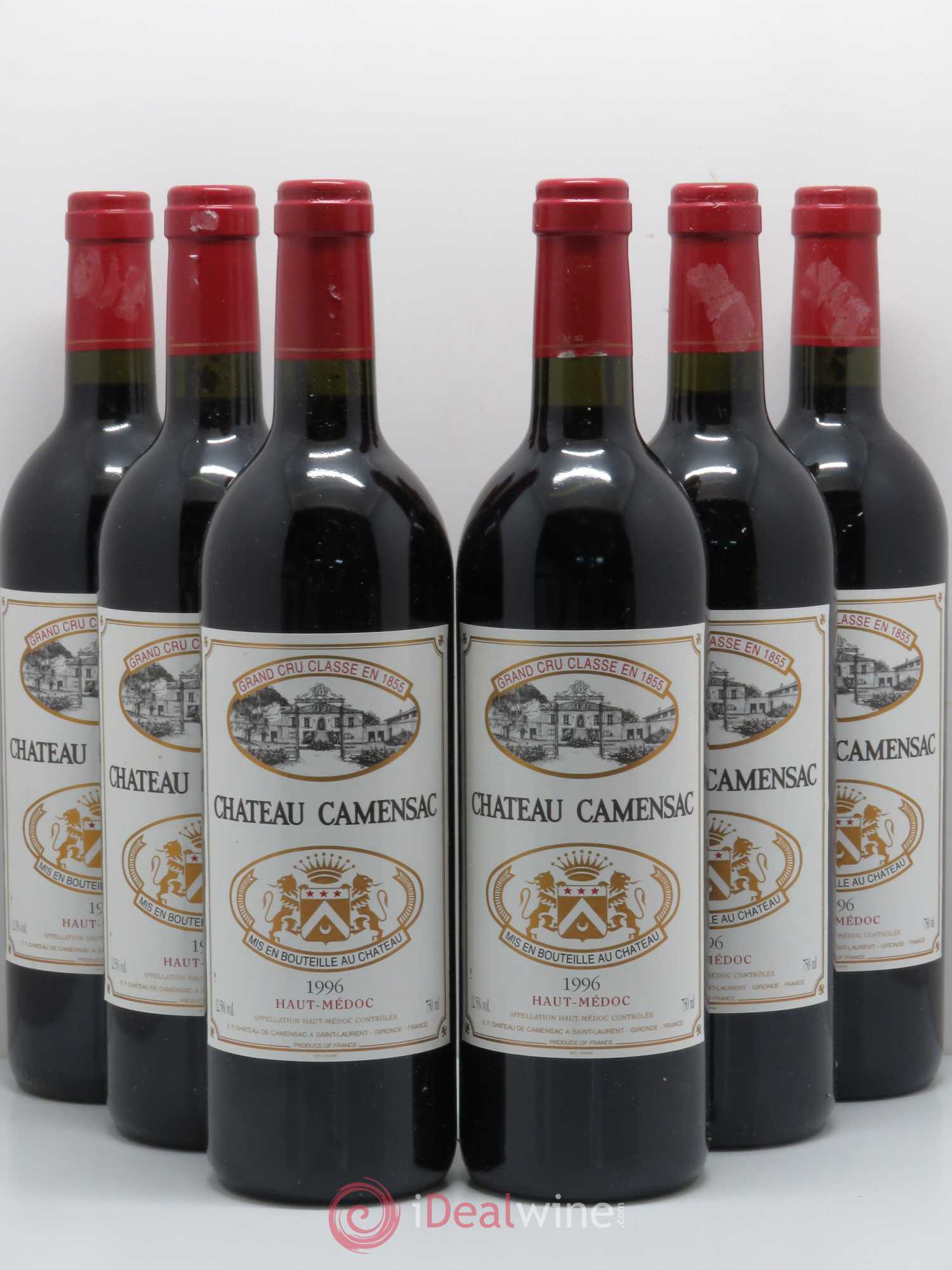 Château Camensac 5ème Grand Cru Classé 1996 - Lot de 6 bouteilles - 0