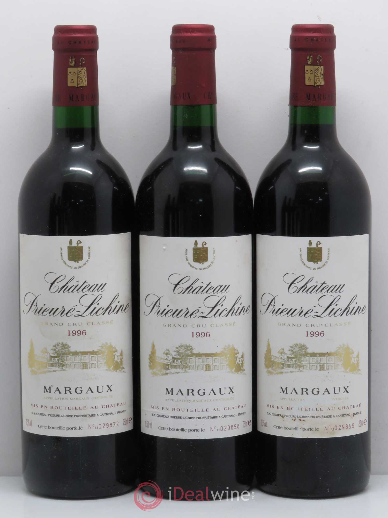 Château Prieuré Lichine 4ème Grand Cru Classé 1996 - Lot de 6 bouteilles - 1