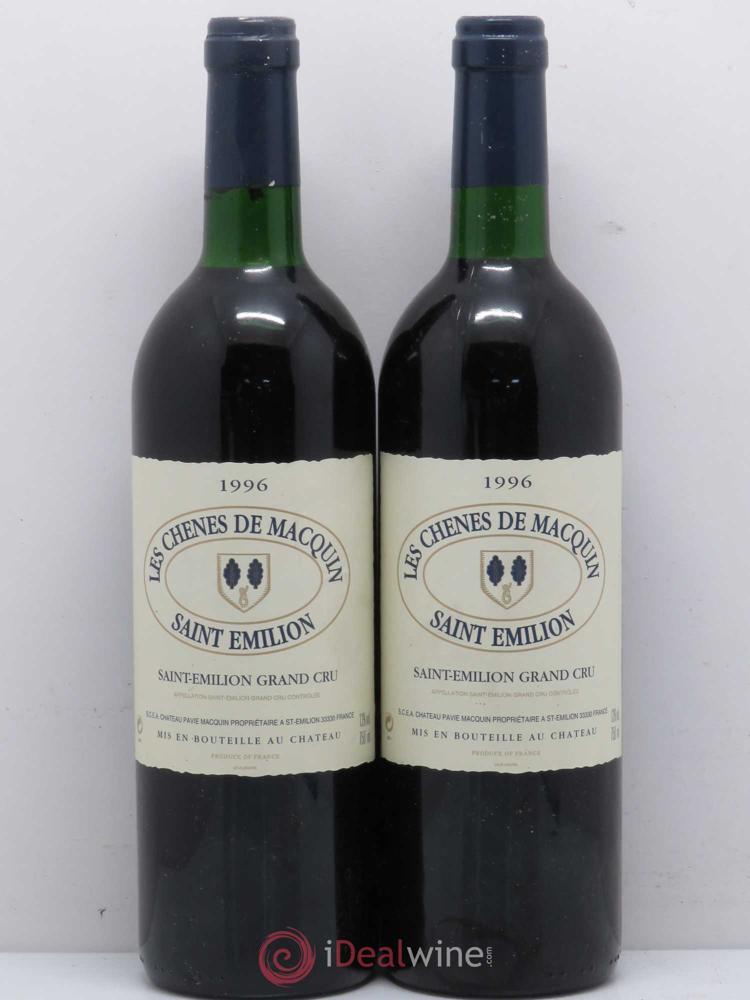 Saint-Émilion Les Chenes de Macquin 1996 - Posten von 2 Flaschen - 0