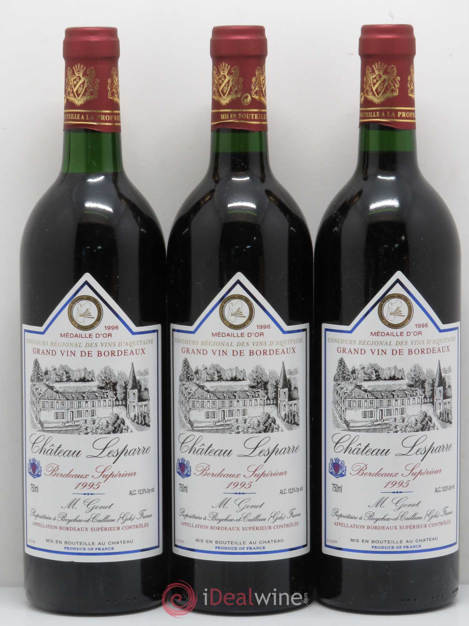 Bordeaux Château Lesparre 1995 - Posten von 6 Flaschen - 2