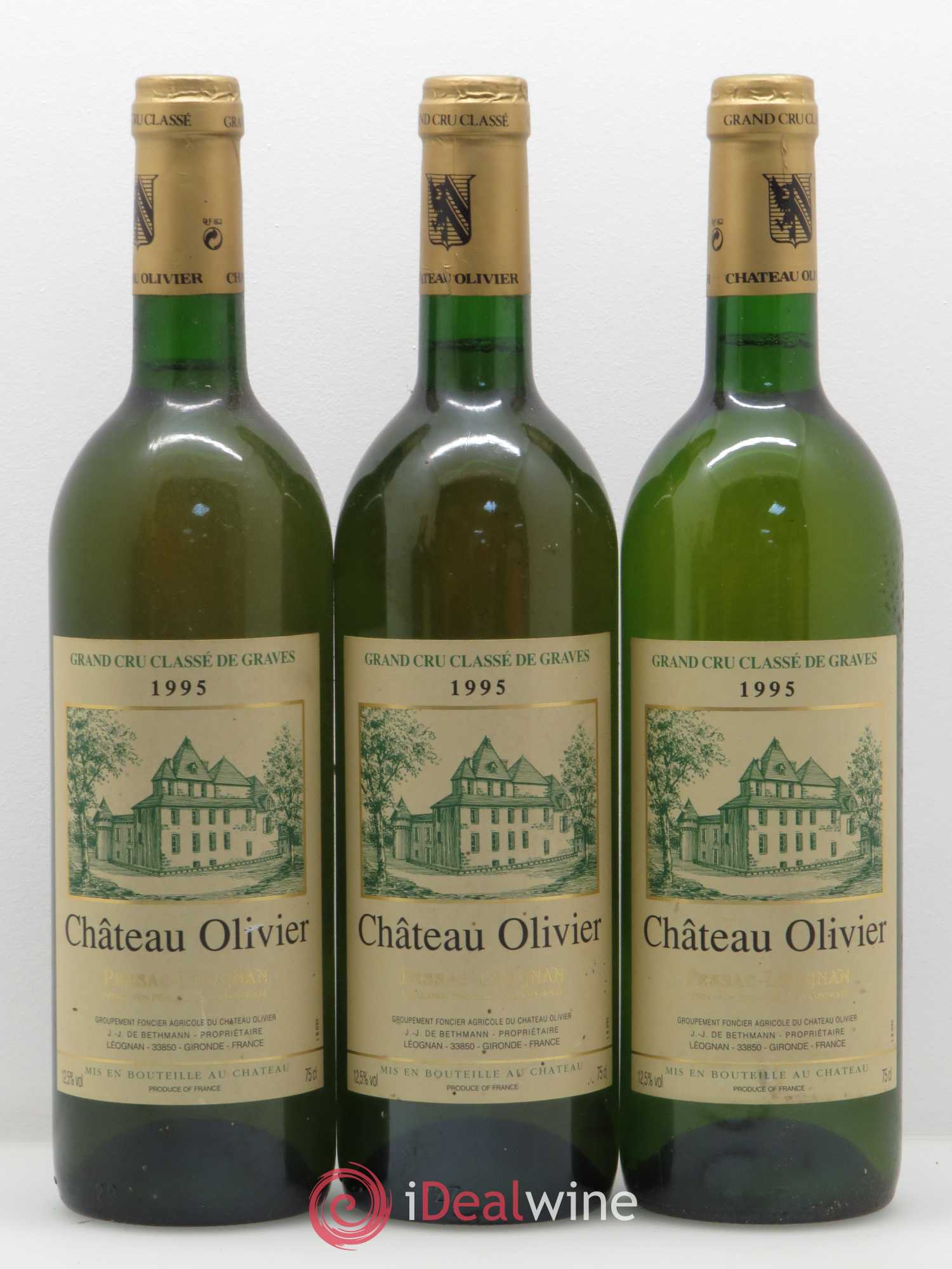 Château Olivier Cru Classé de Graves 1995 - Lot de 5 bouteilles - 1