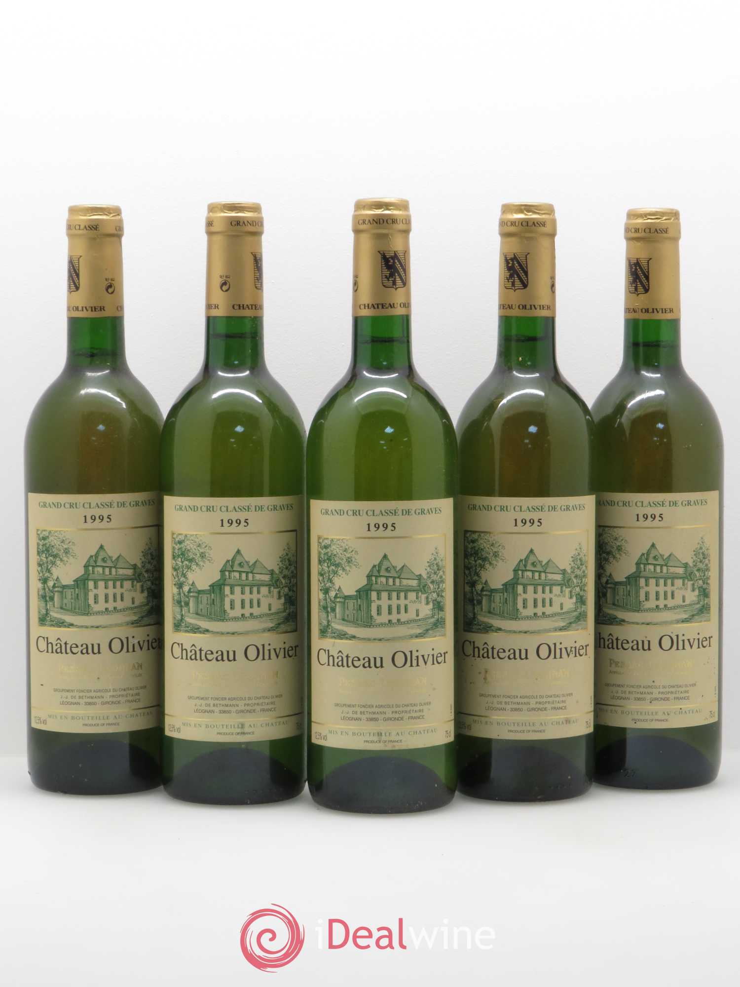 Château Olivier Cru Classé de Graves 1995 - Lot de 5 bouteilles - 0