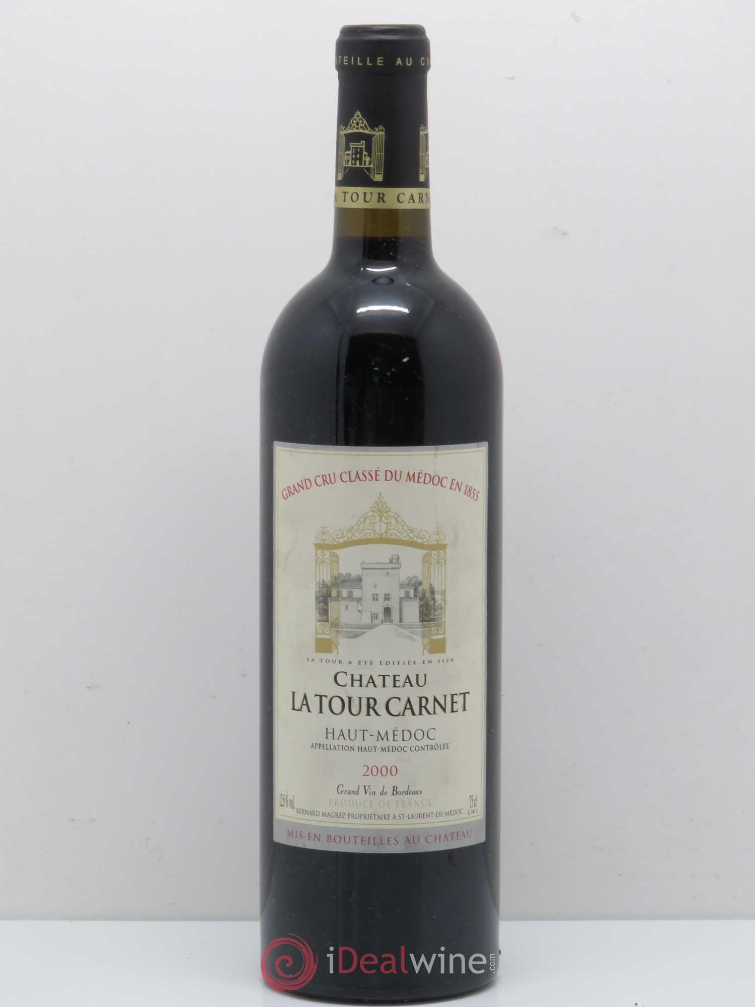 Château la Tour Carnet 4ème Grand Cru Classé 2000 - Lot de 1 bouteille - 0