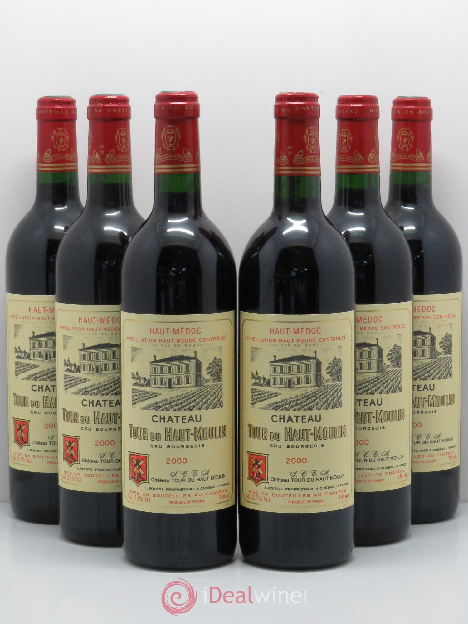 Château Tour du Haut Moulin Cru Bourgeois 2000 - Lot de 6 bouteilles - 0