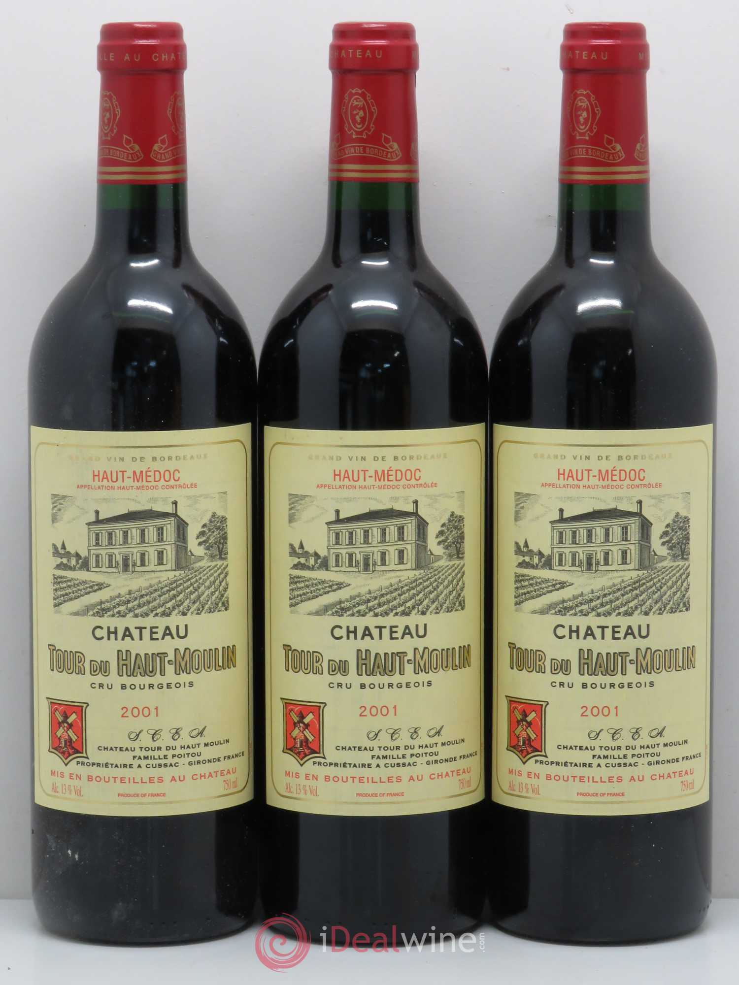 Château Tour du Haut Moulin Cru Bourgeois 2001 - Lot de 6 bouteilles - 1