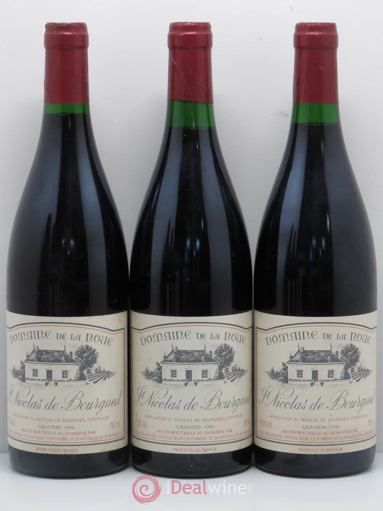 Saint-Nicolas de Bourgueil Domaine de La Noue Graviers 1996 - Lot de 6 bouteilles - 1
