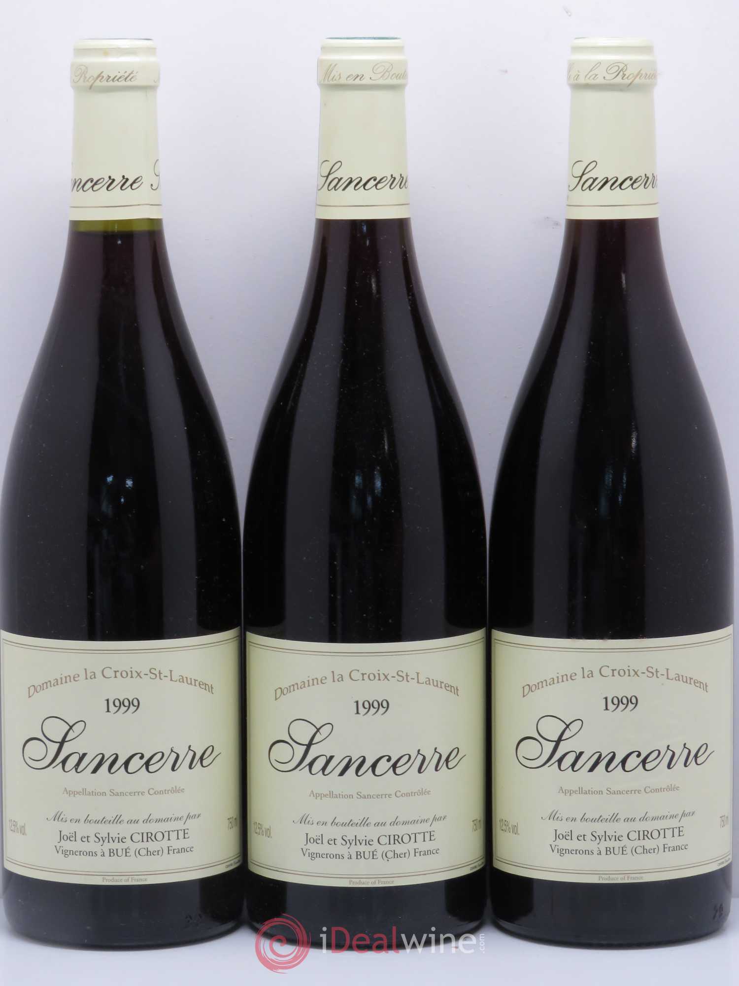 Sancerre Domaine de La Croix Saint Laurent 1999 - Posten von 3 Flaschen - 0
