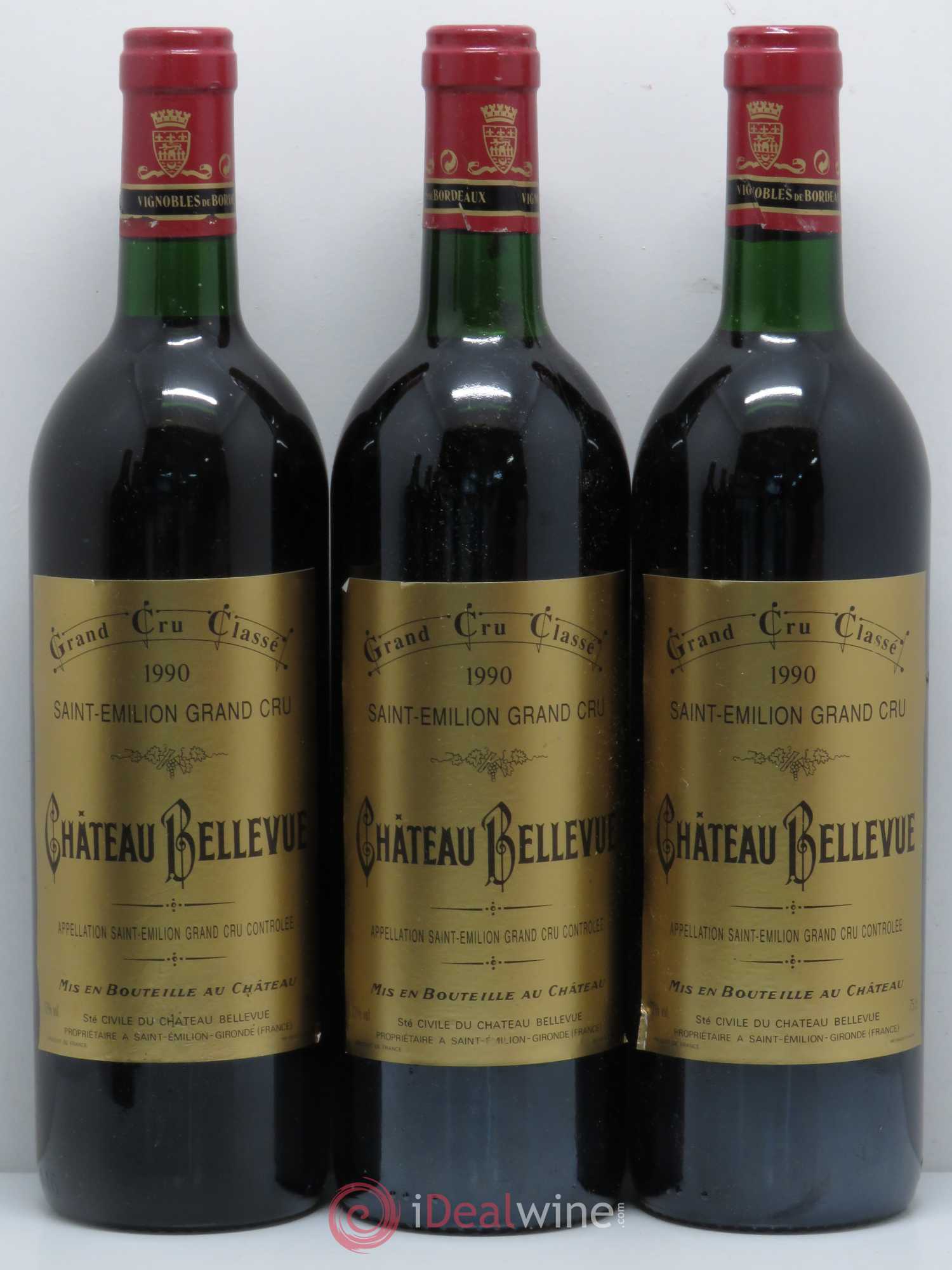 Château Bellevue Grand Cru Classé 1990 - Lot de 6 bouteilles - 1