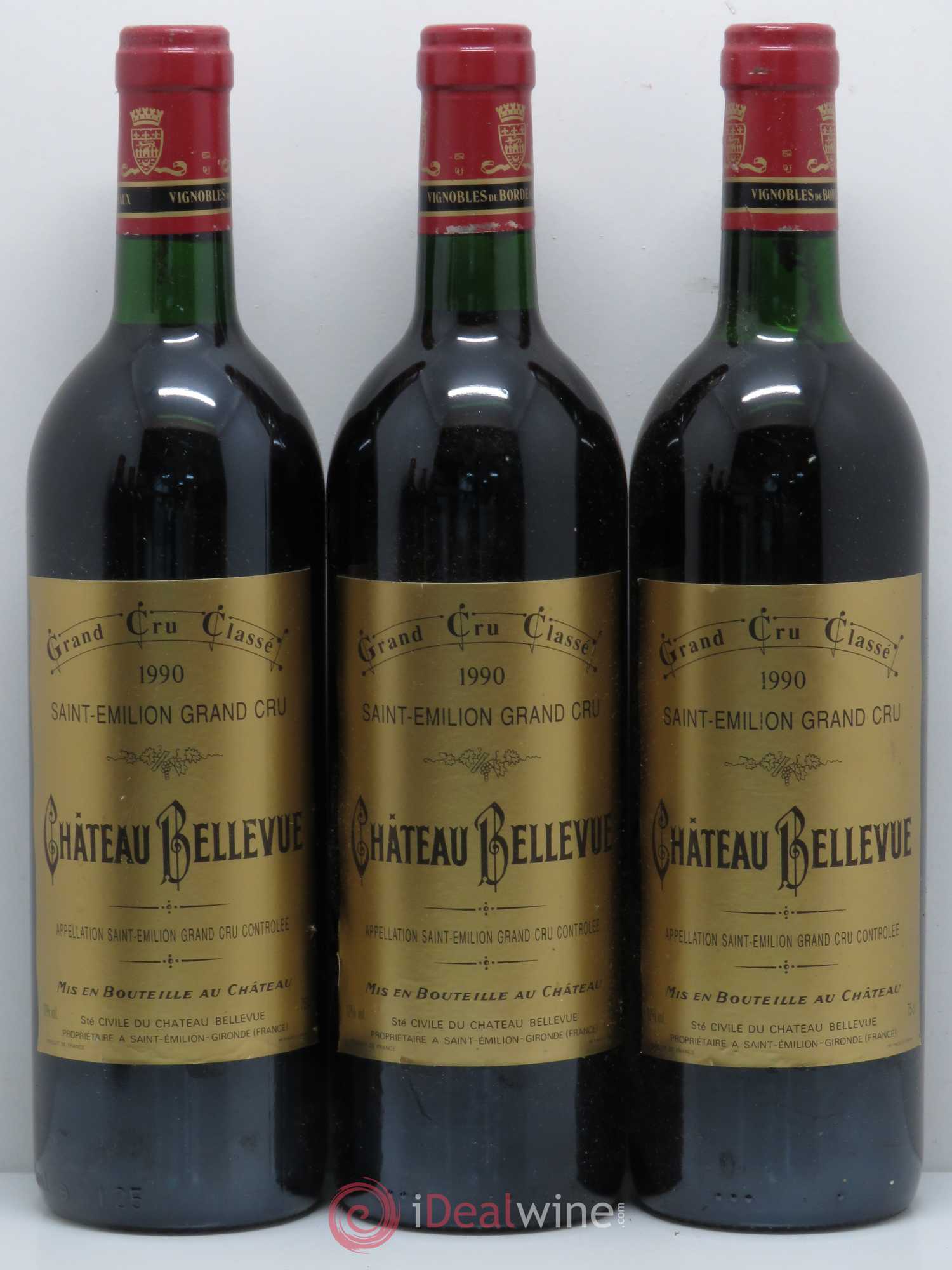 Château Bellevue Grand Cru Classé 1990 - Lot de 6 bouteilles - 2