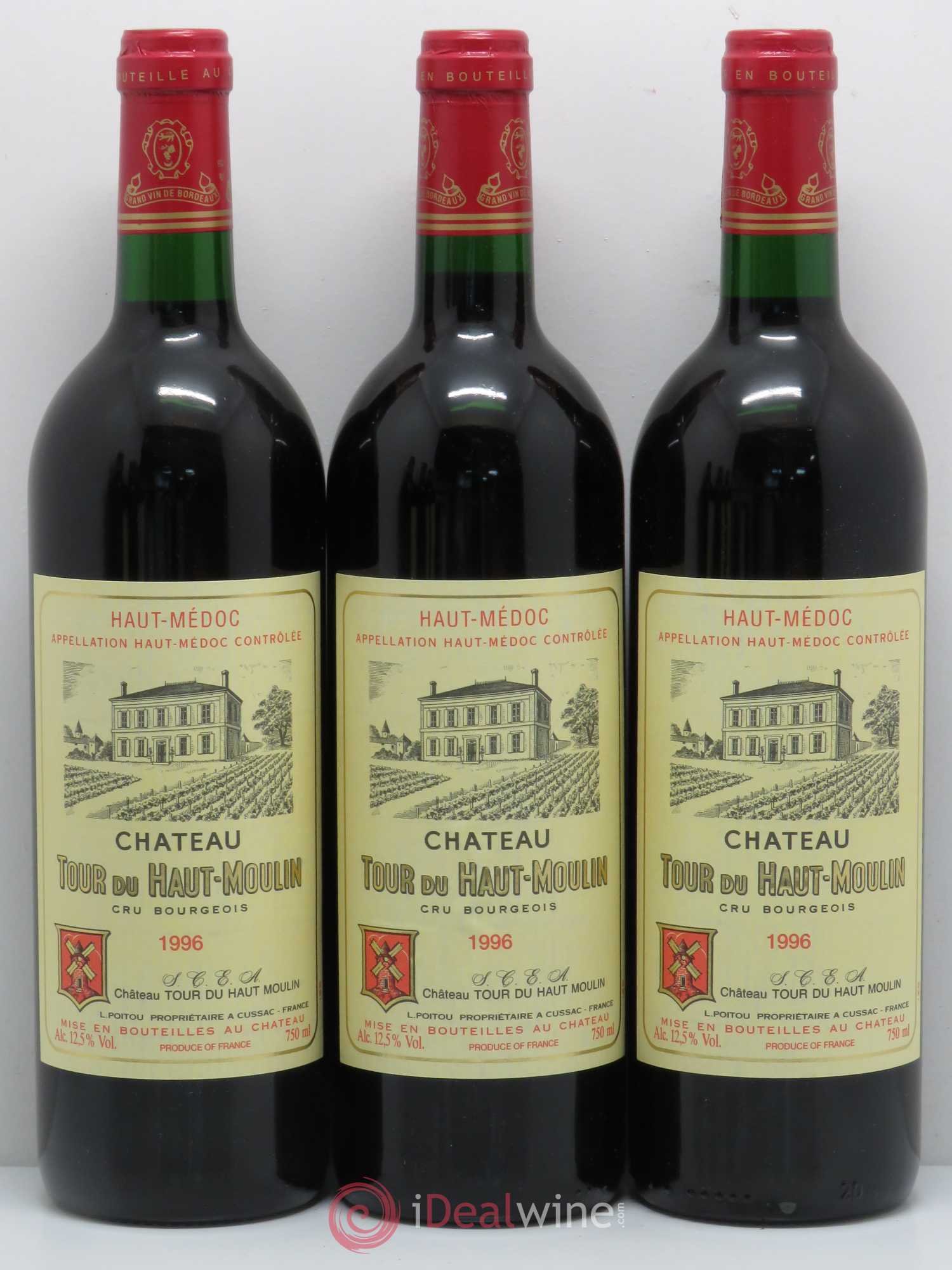 Haut Médoc Château du Haut Moulin 1996 - Posten von 6 Flaschen - 1