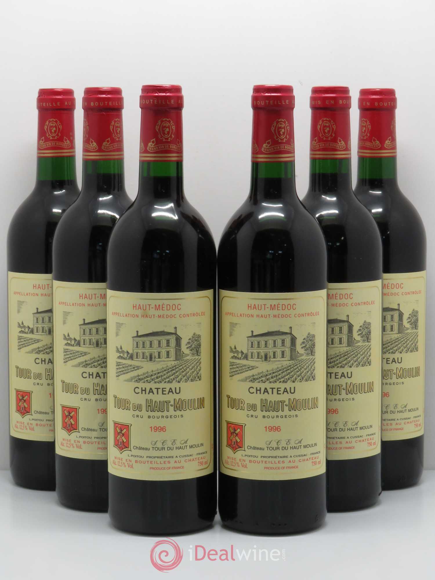 Haut Médoc Château du Haut Moulin 1996 - Posten von 6 Flaschen - 0