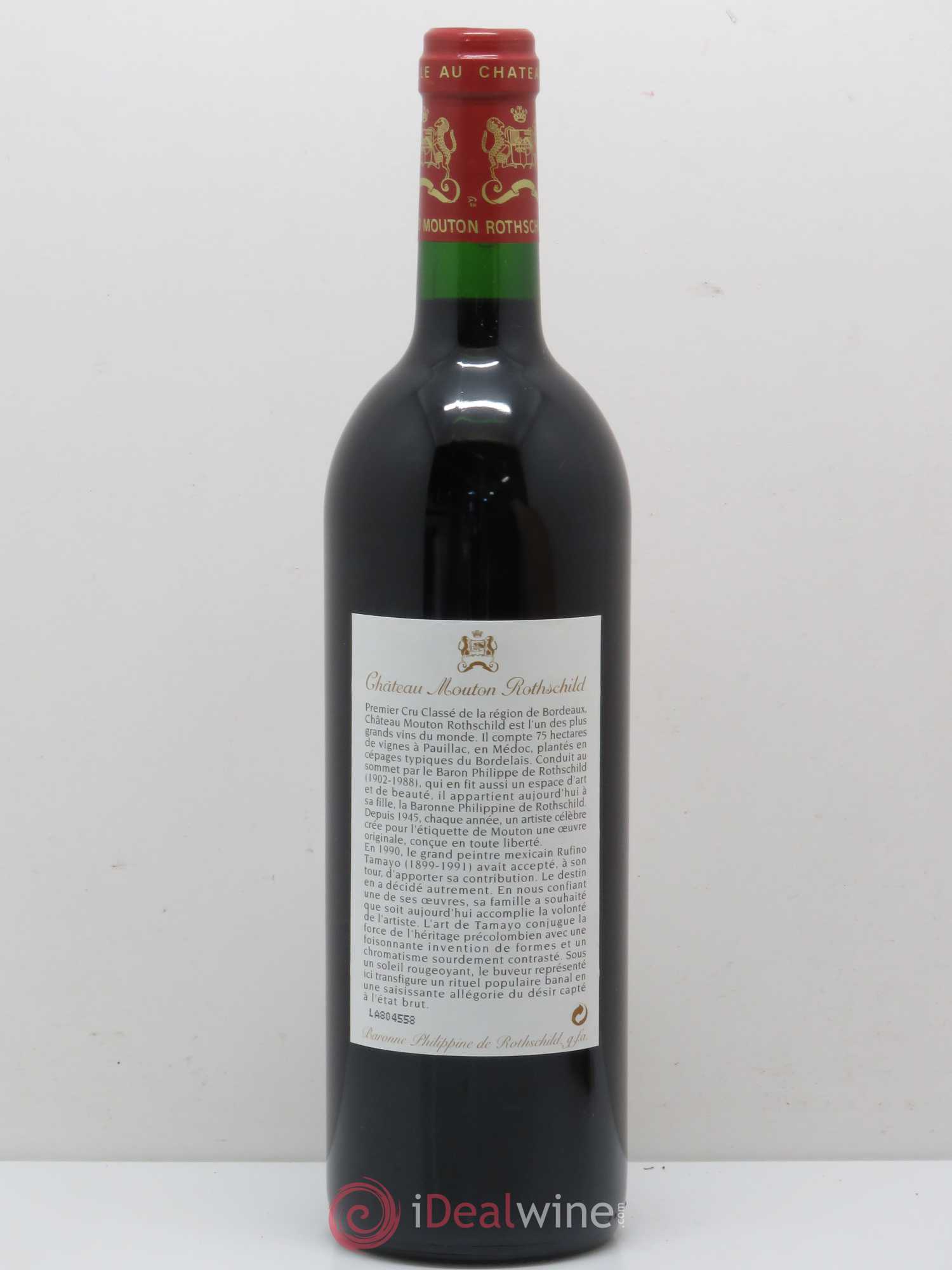 Château Mouton Rothschild 1er Grand Cru Classé 1998 - Lot de 1 bouteille - 1