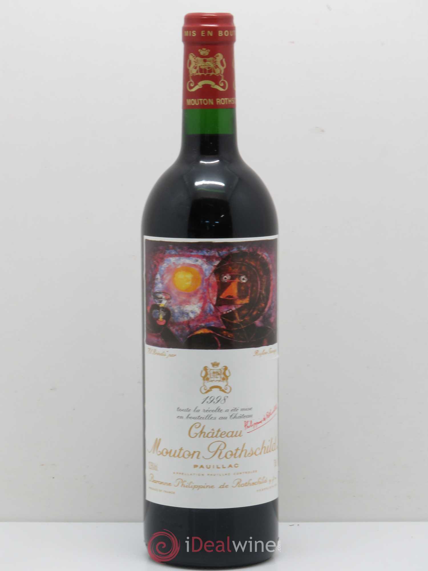 Château Mouton Rothschild 1er Grand Cru Classé 1998 - Lot de 1 bouteille - 0