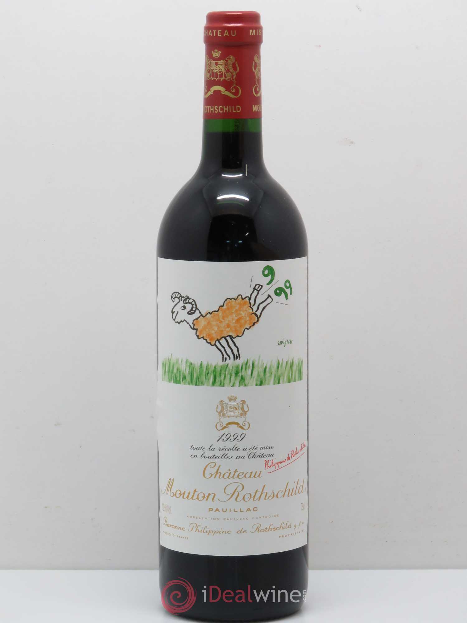 Château Mouton Rothschild 1er Grand Cru Classé 1999 - Lot de 1 bouteille - 0