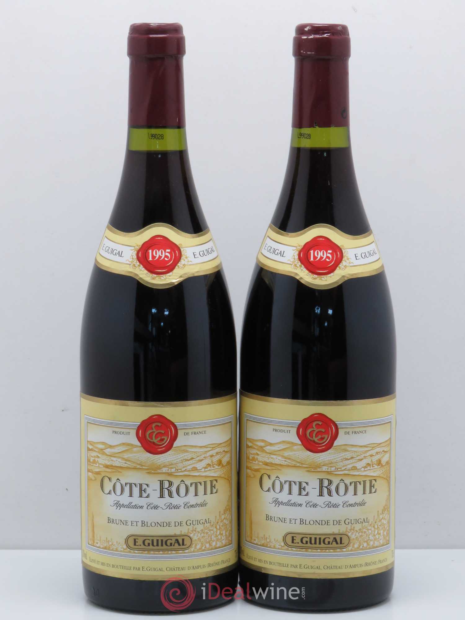 Côte-Rôtie Côtes Brune et Blonde Guigal 1995 - Lot de 2 bouteilles - 0