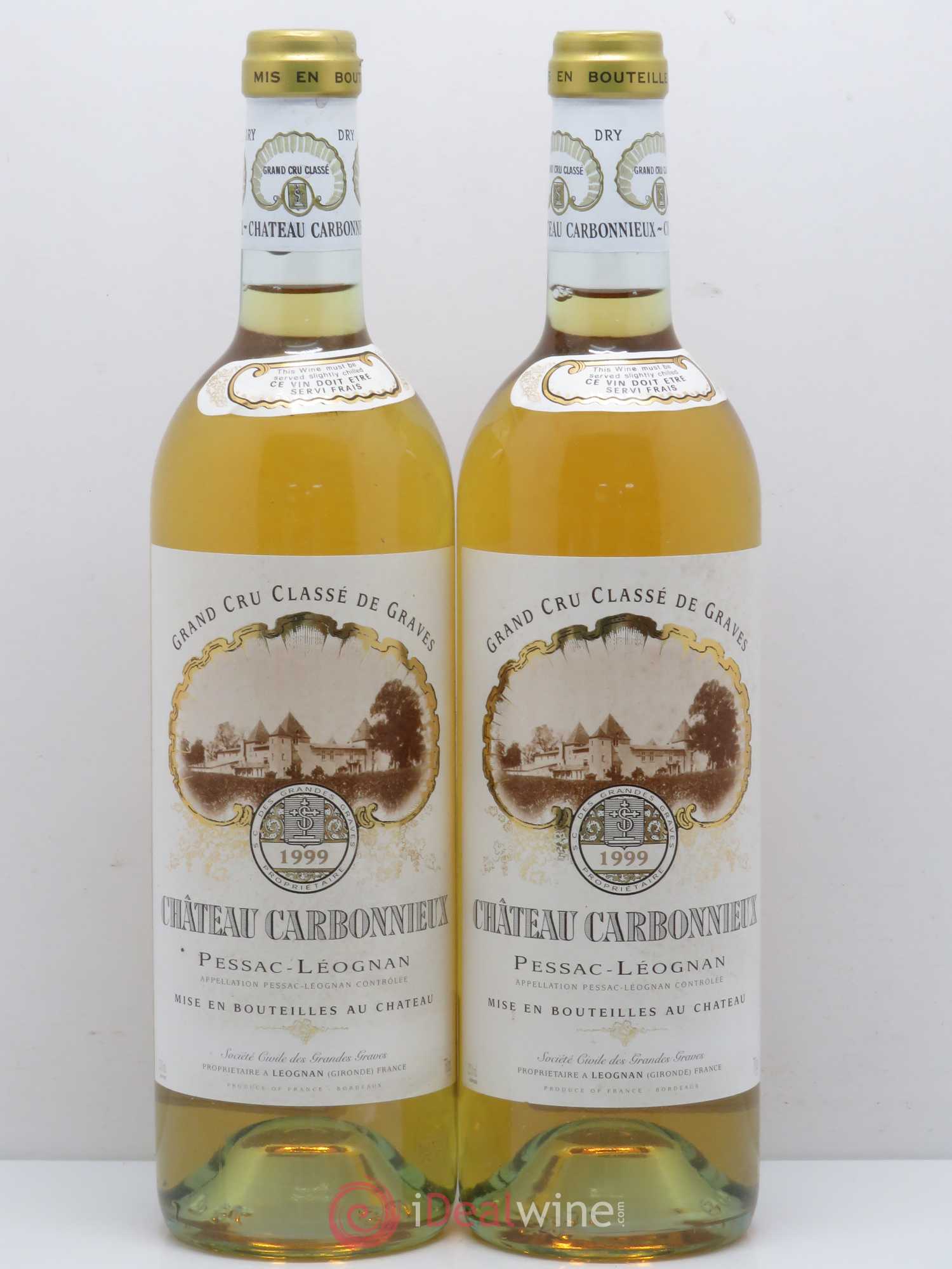 Château Carbonnieux Cru Classé de Graves 1999 - Lot de 2 bouteilles - 0