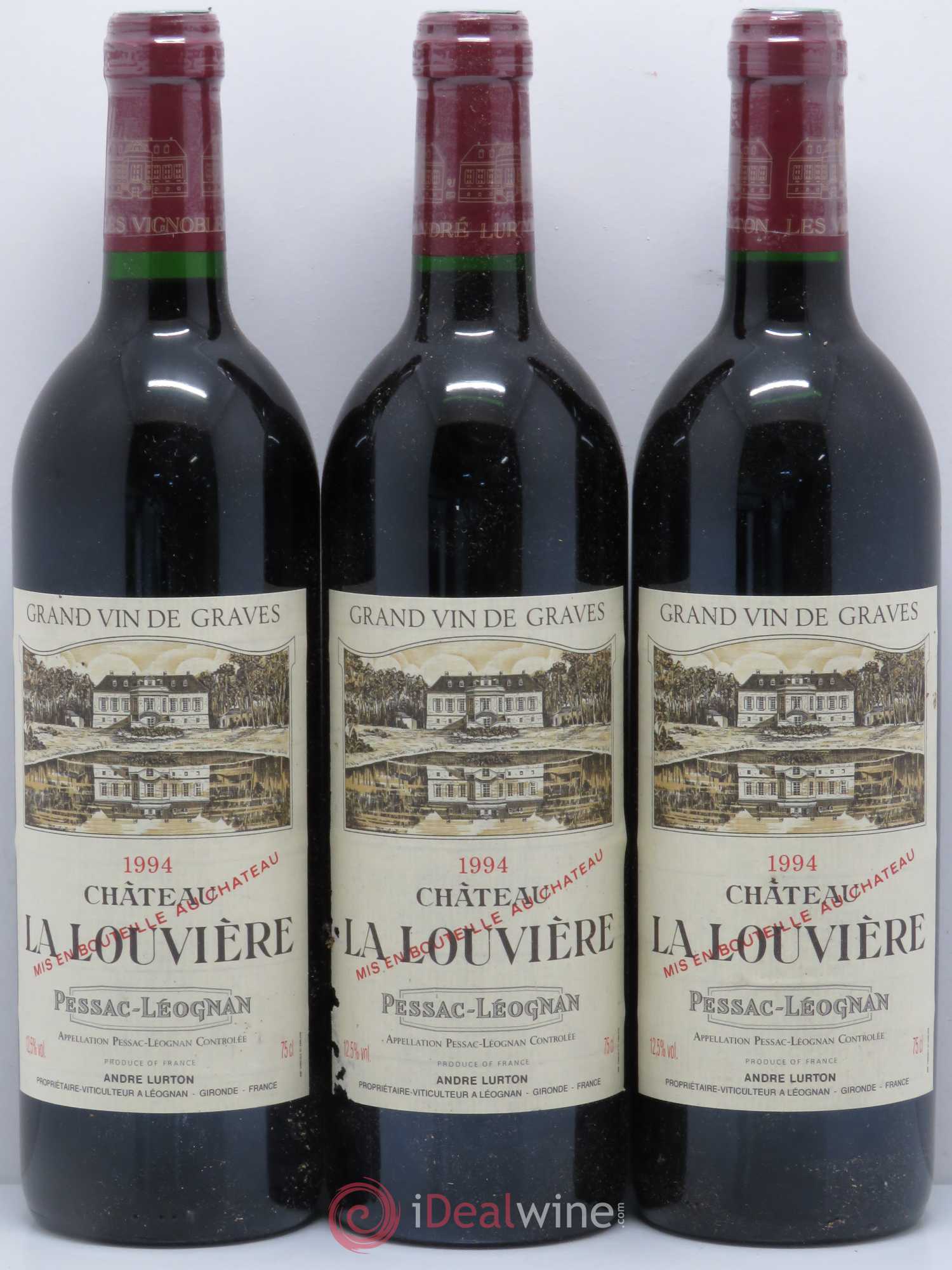 Château la Louvière 1994 - Lot de 3 bouteilles - 0