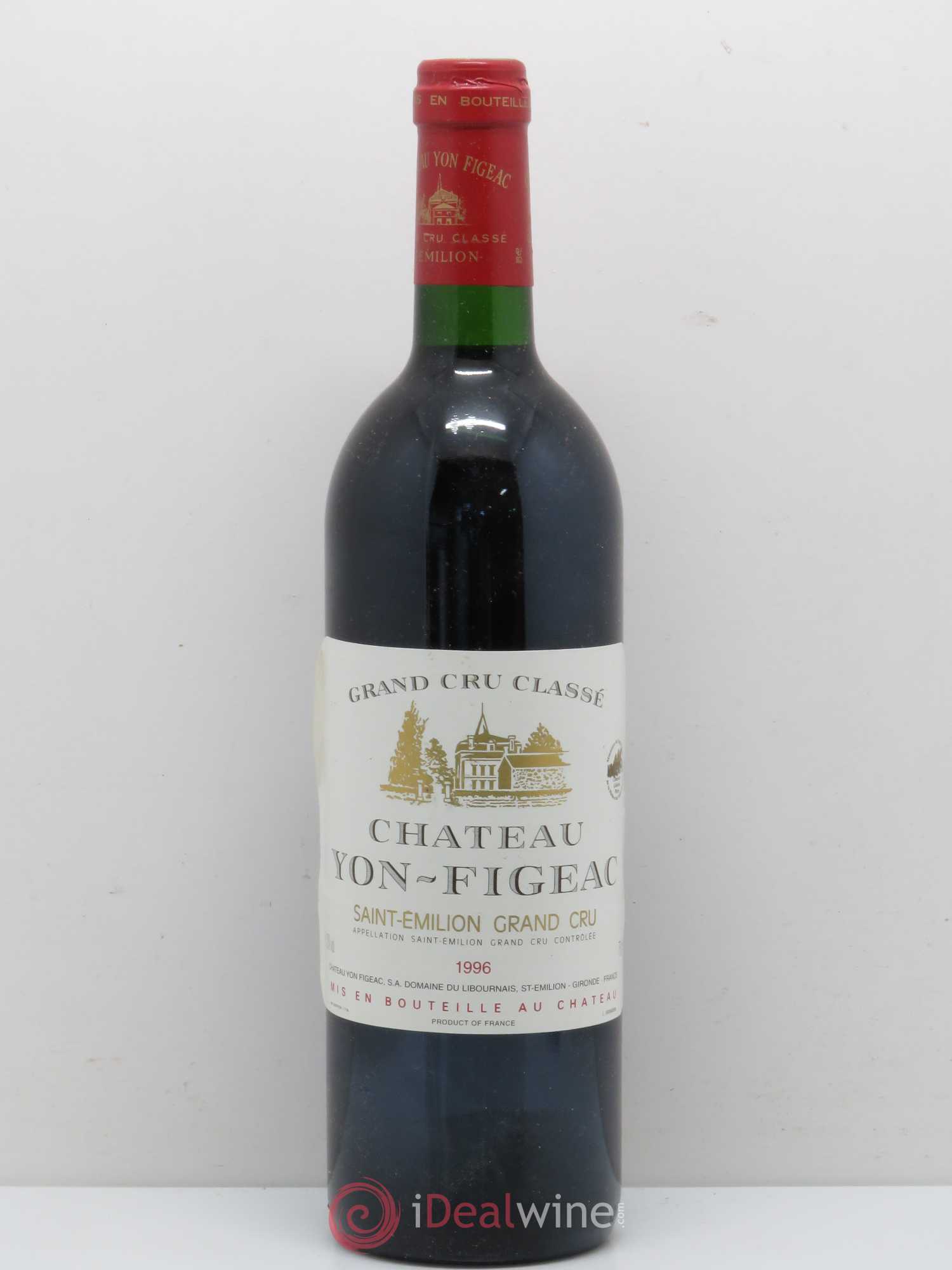 Château Yon Figeac Grand Cru Classé 1996 - Lot de 1 bouteille - 0