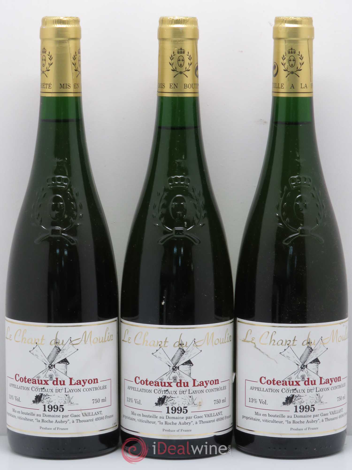 Coteaux du Layon Le Chant du Moulin 1995 - Lotto di 3 bottiglie - 0
