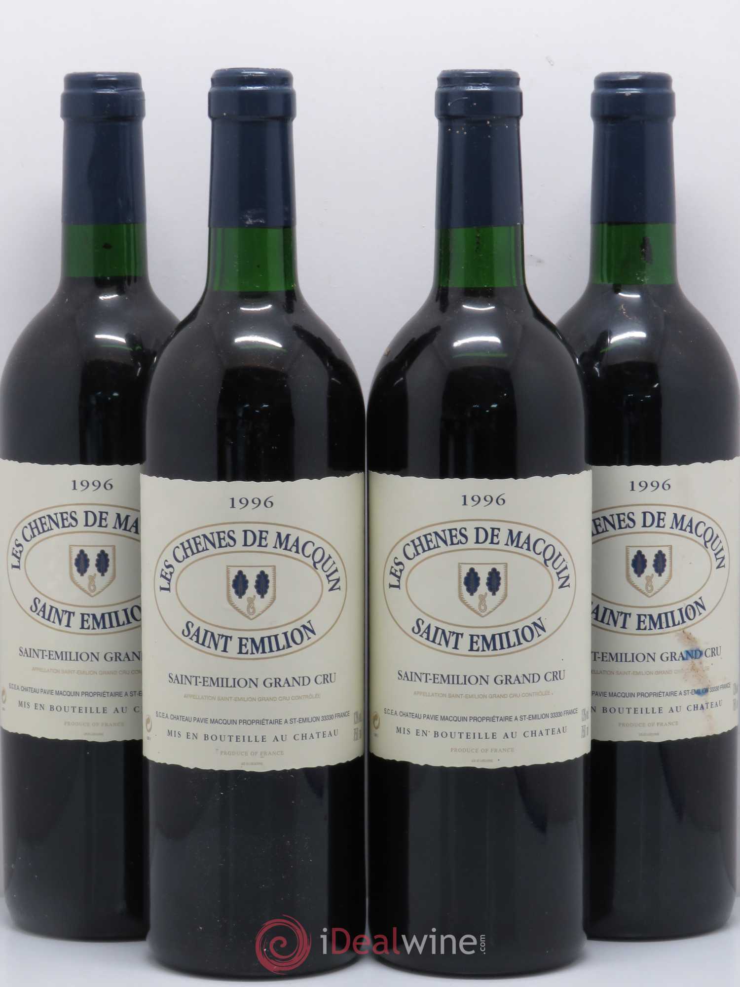 Saint-Émilion Les Chenes de Macquin 1996 - Posten von 4 Flaschen - 0