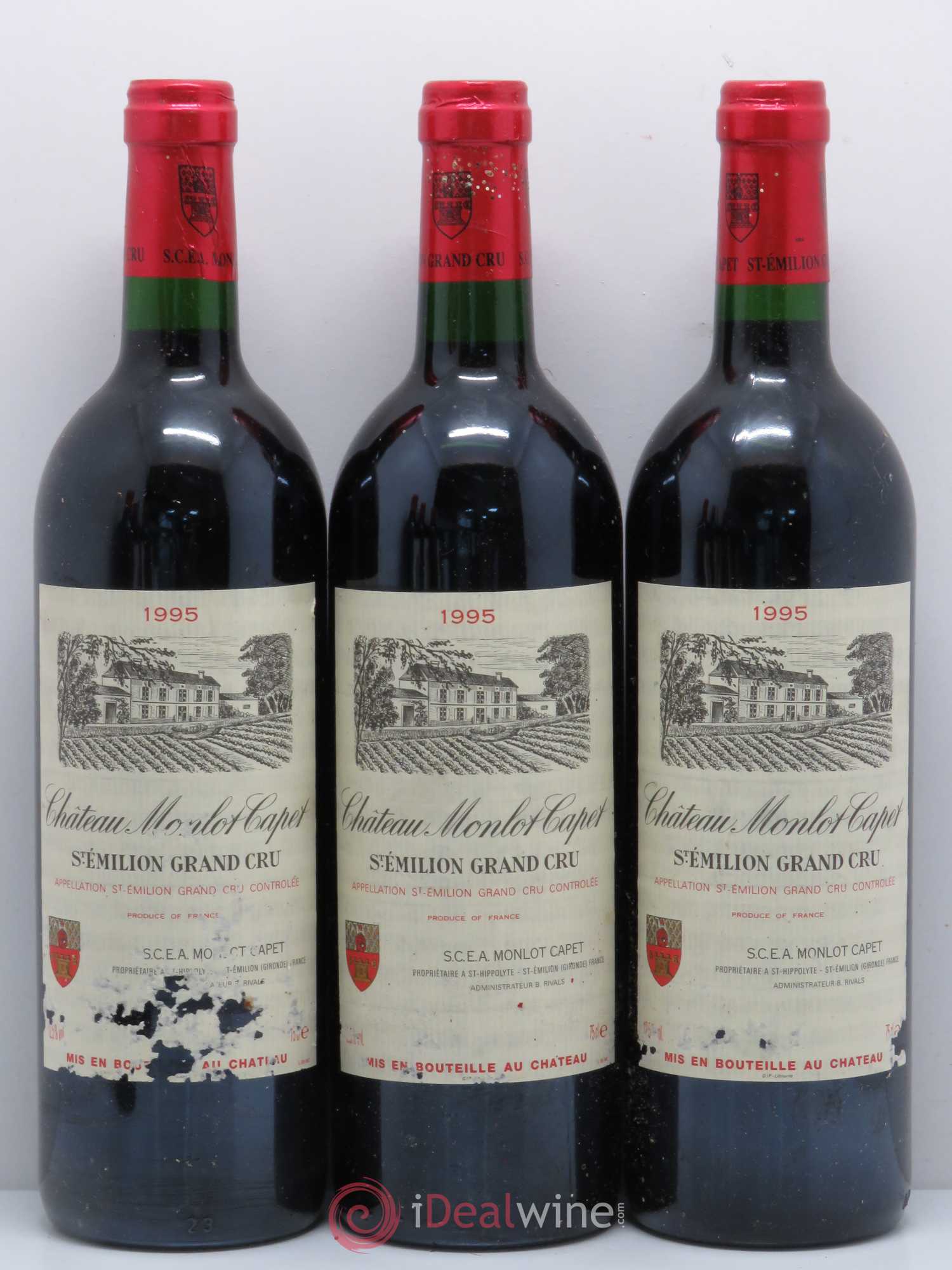Château Monlot Capet 1995 - Lot of 6 bottles - 1