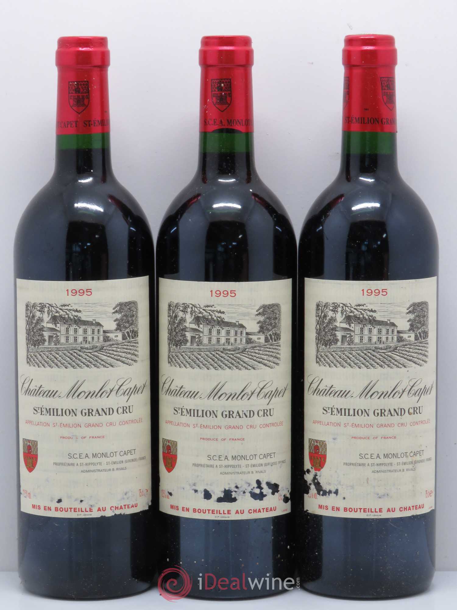 Château Monlot Capet 1995 - Lot of 6 bottles - 2