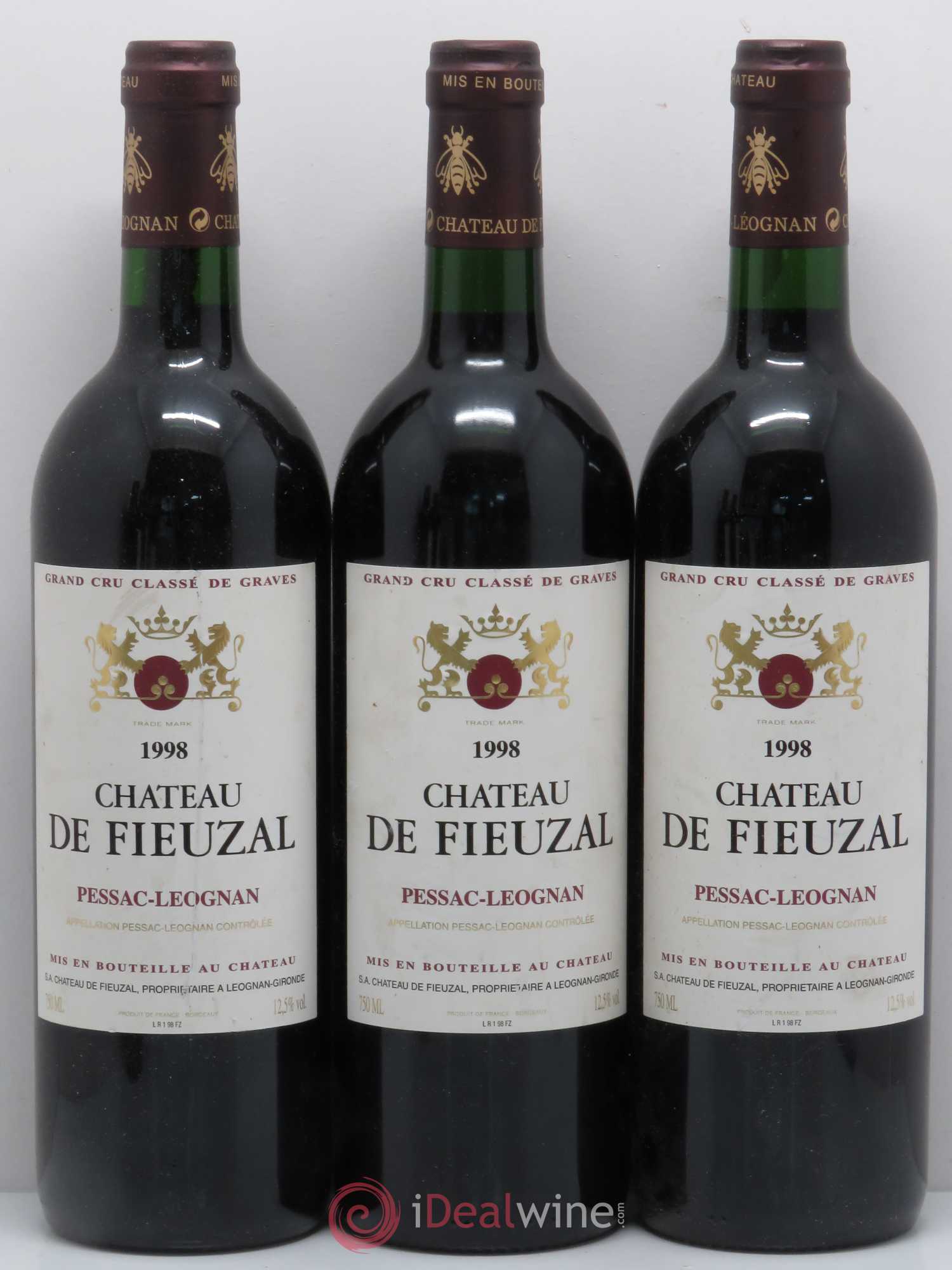 Château de Fieuzal Cru Classé de Graves 1998 - Lot de 5 bouteilles - 1