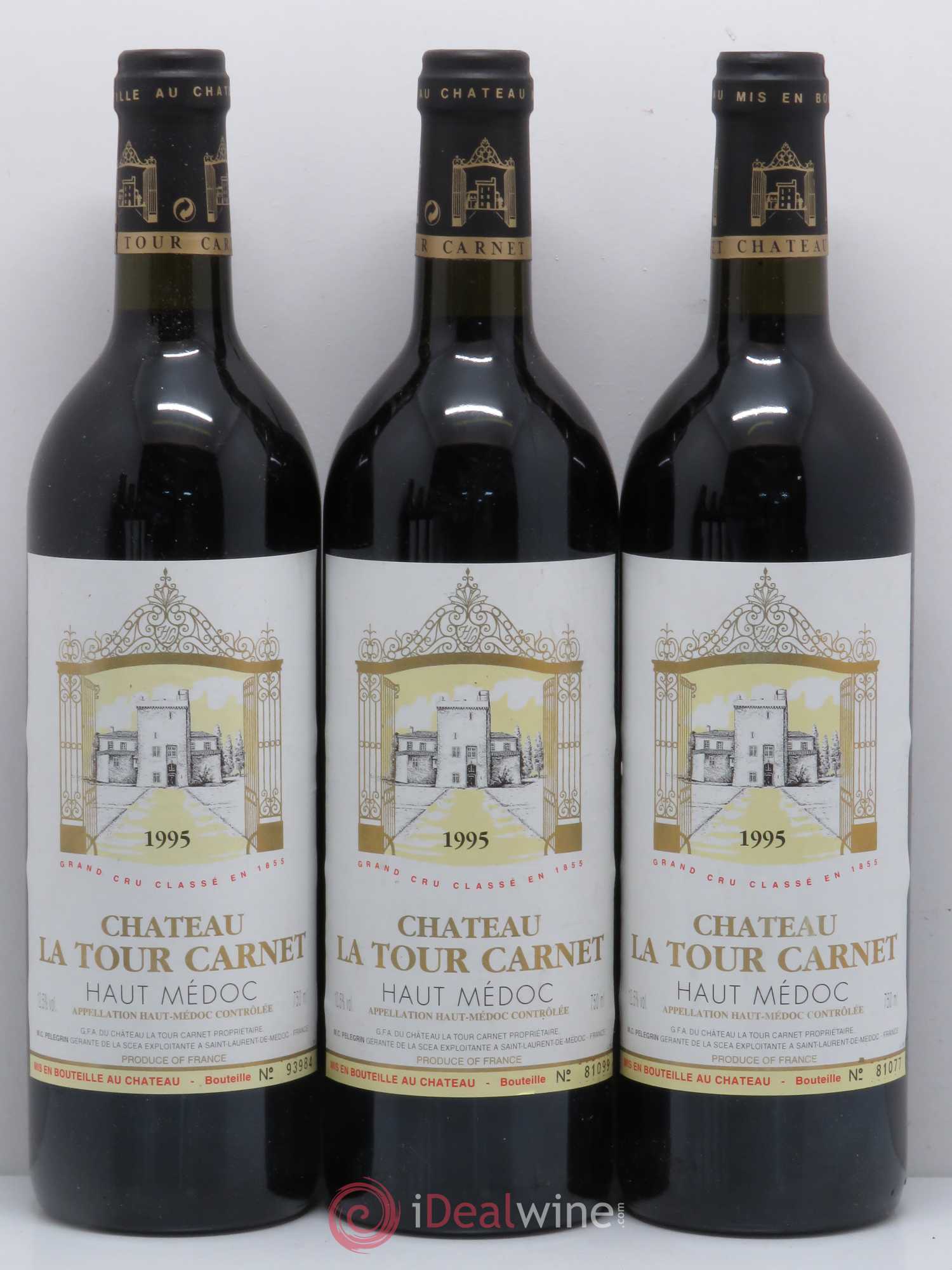 Château la Tour Carnet 4ème Grand Cru Classé 1995 - Lot de 6 bouteilles - 2