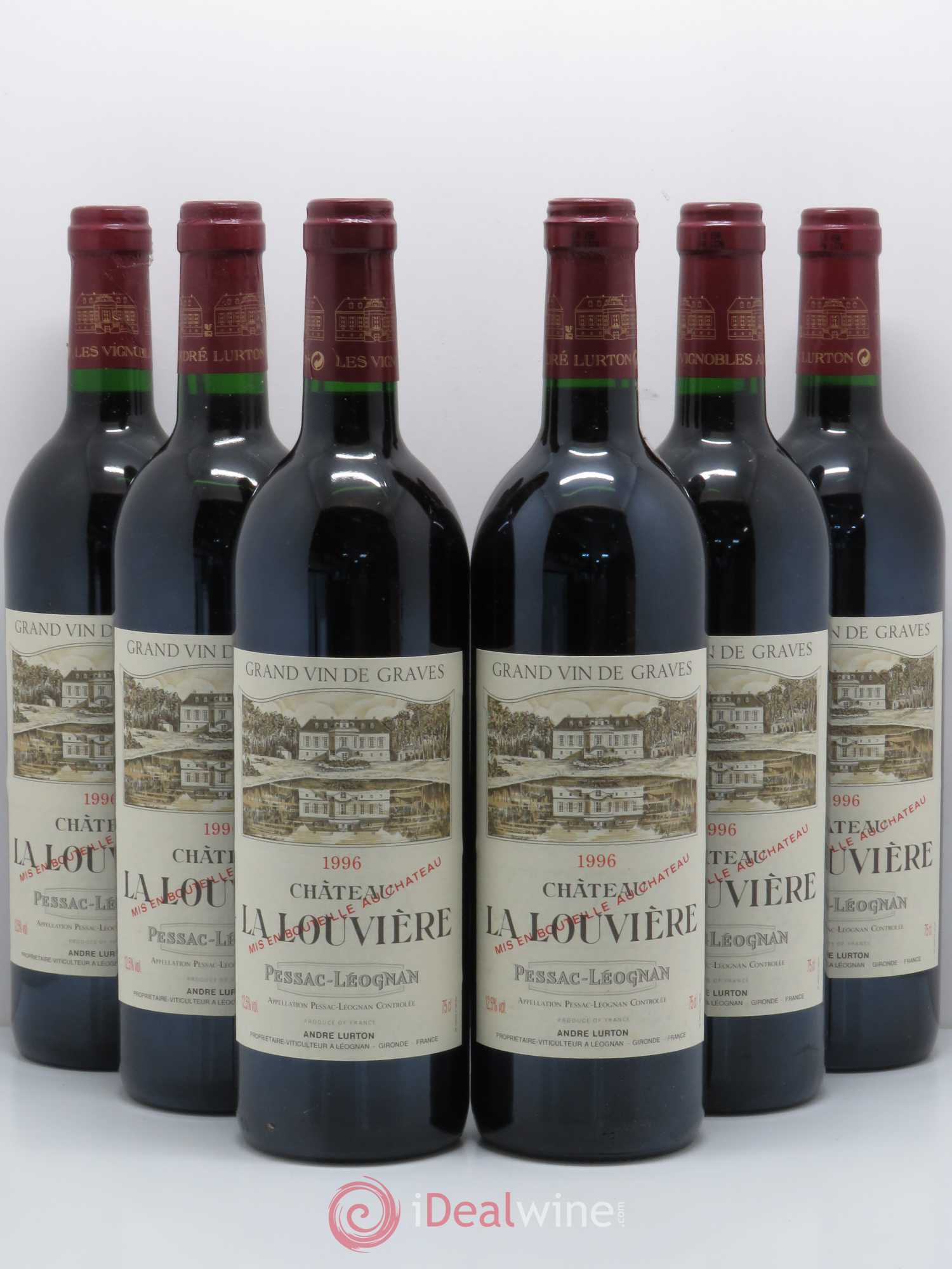 Château la Louvière 1996 - Lot de 6 bouteilles - 0